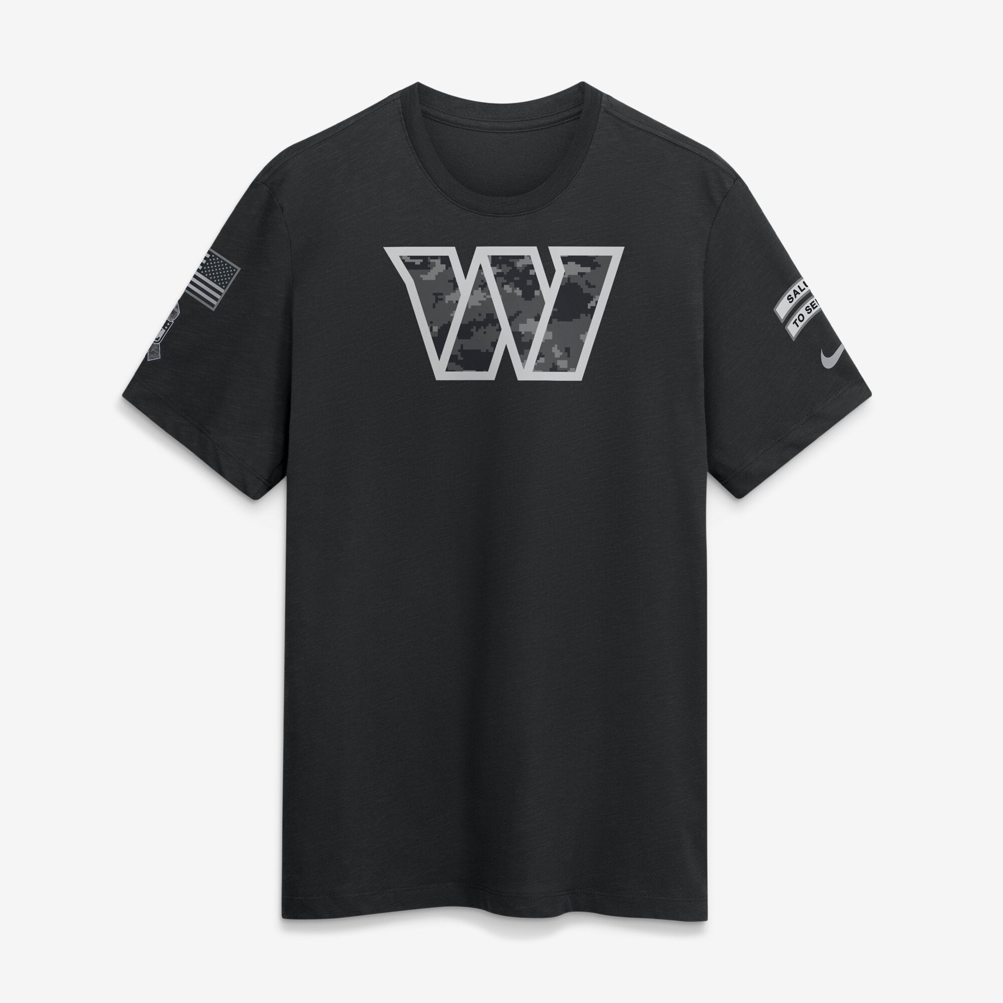 T-shirt Nike noir pour homme Washington Commanders 2026 Salute to Service
