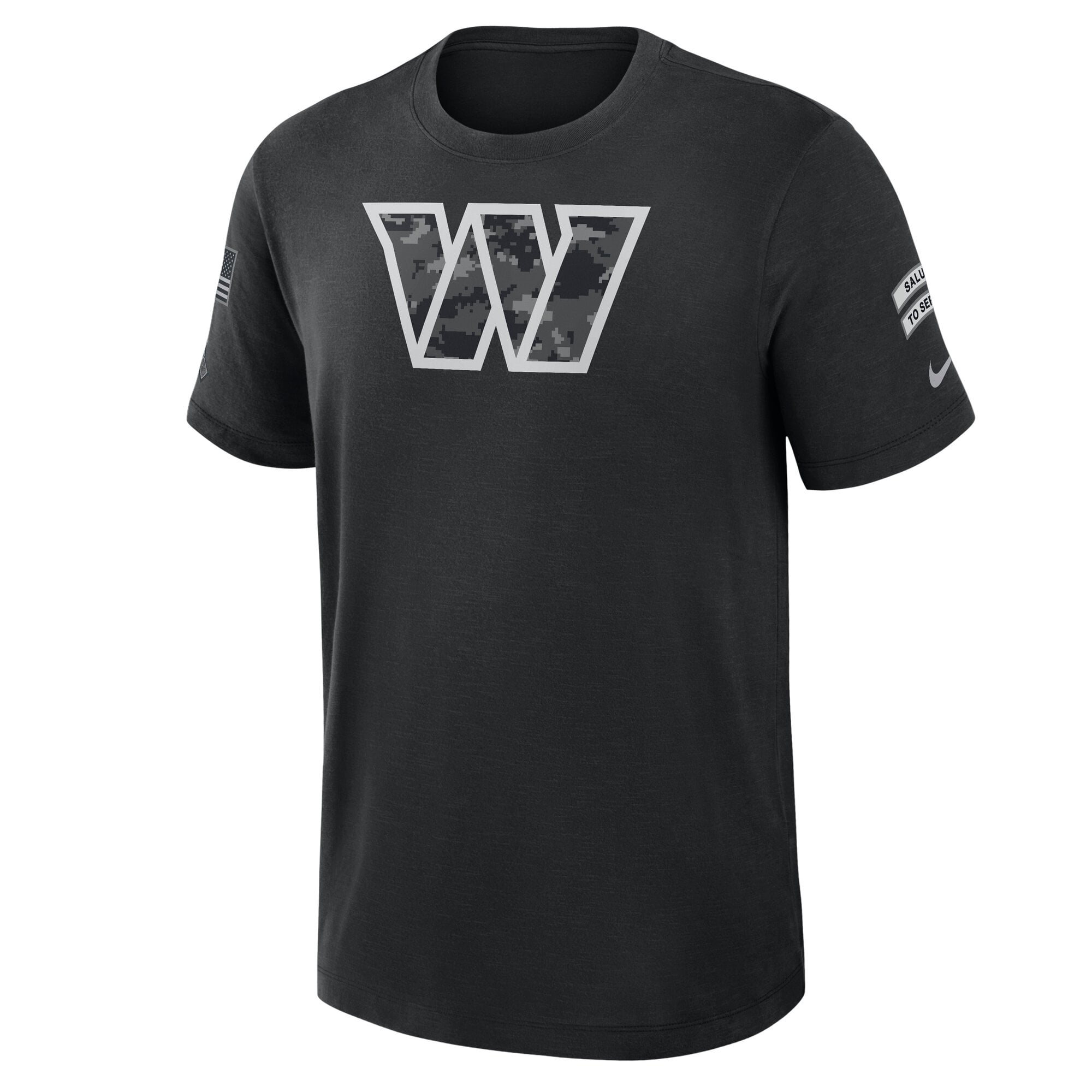 T-shirt Nike noir pour homme Washington Commanders 2026 Salute to Service