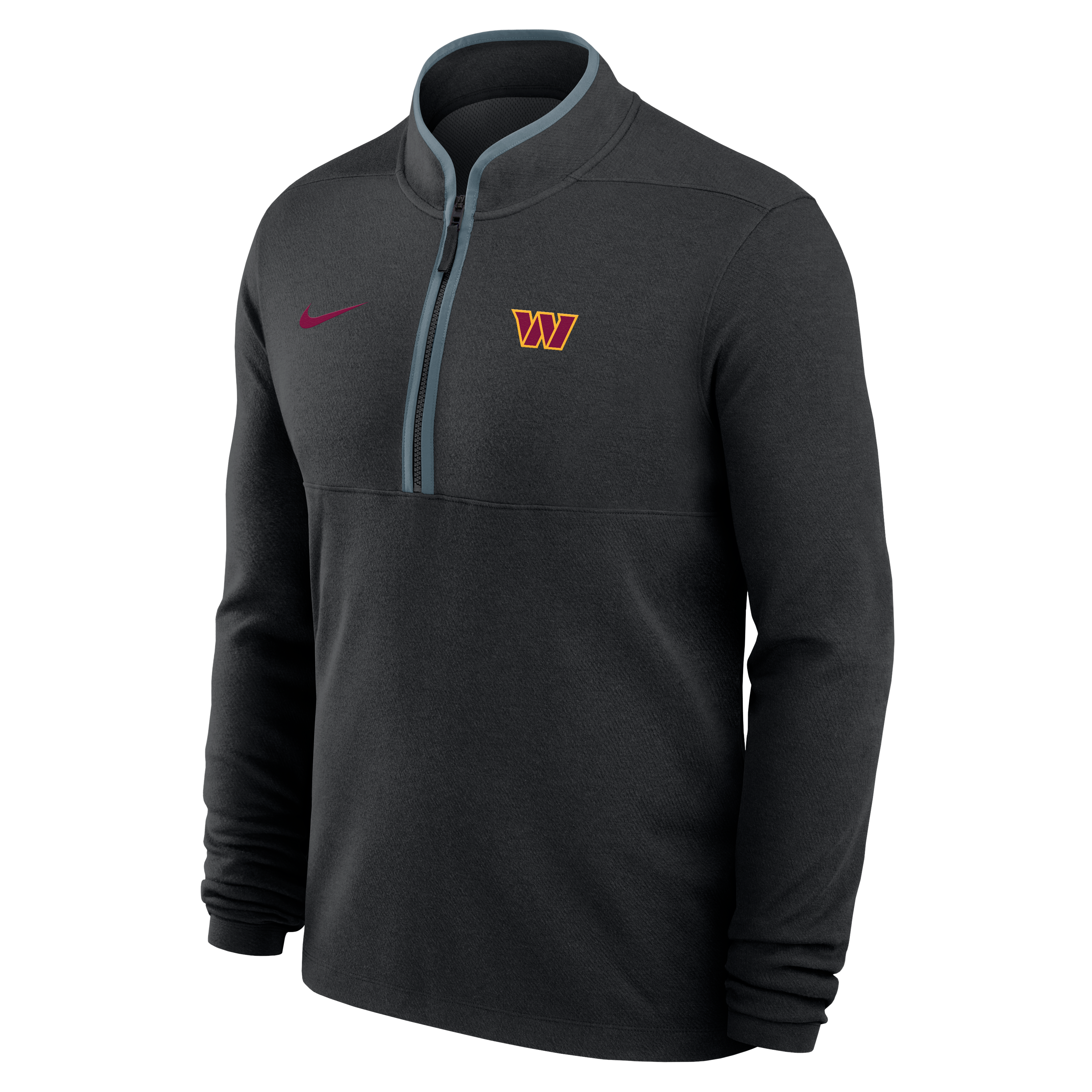 Pull-over Nike Washington Commanders Dri-FIT Victory à demi-zip noir pour homme