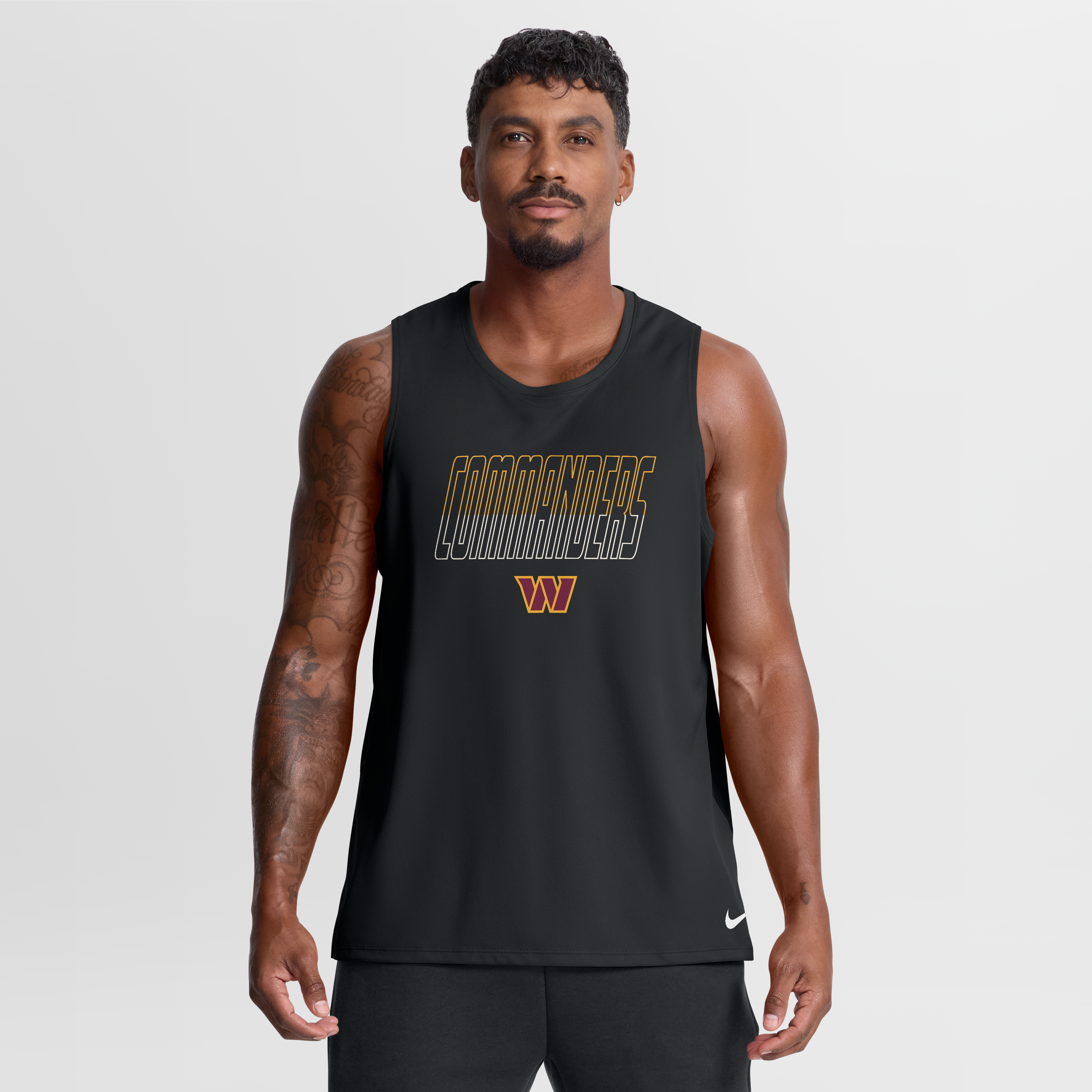 Men's Nike Black Washington Commanders Kickoff Miler Dri-FIT Tank Top