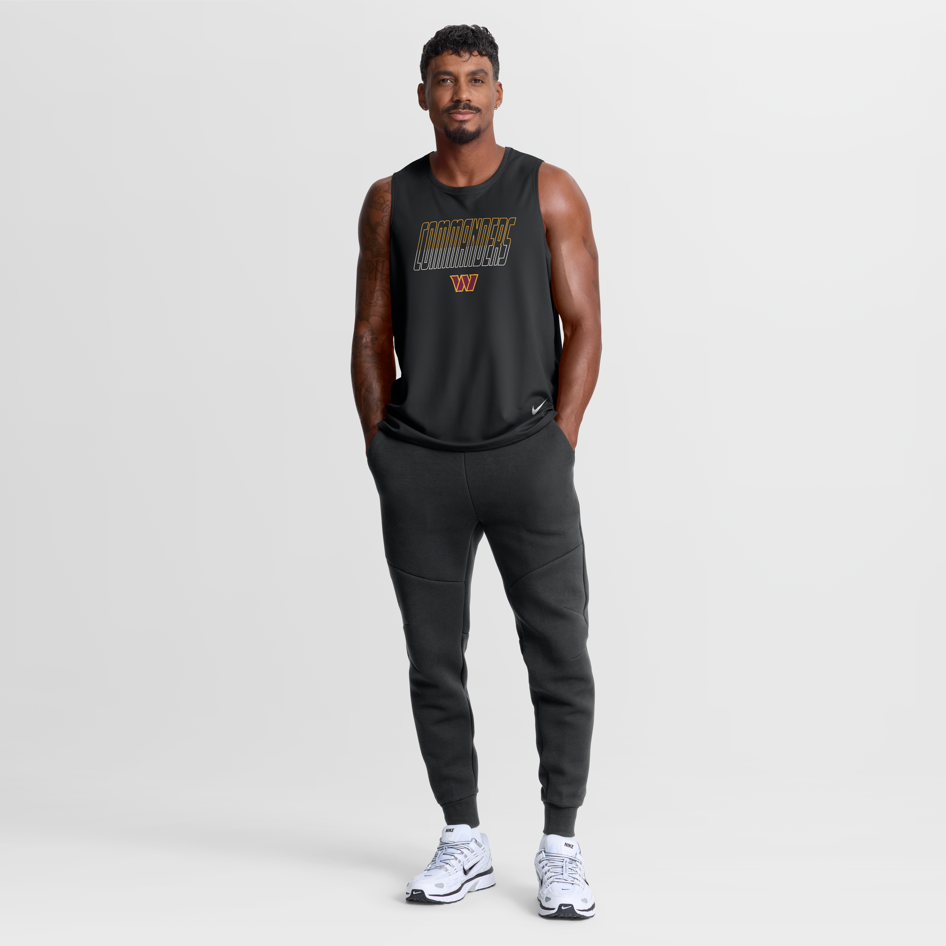 Men's Nike Black Washington Commanders Kickoff Miler Dri-FIT Tank​ Top
