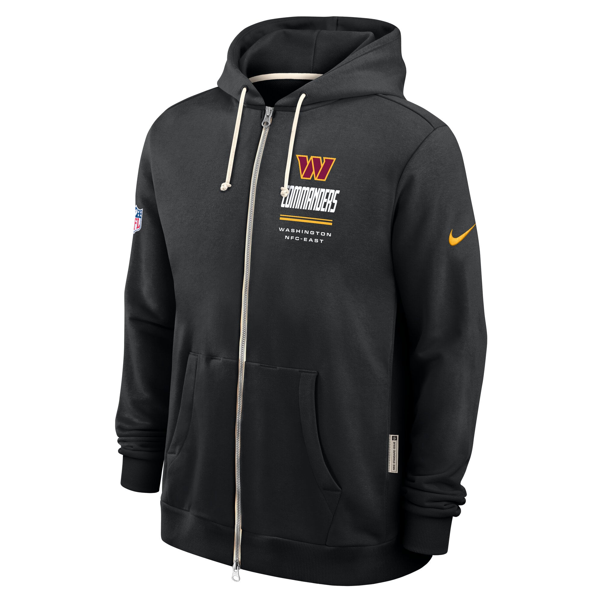 Men's Nike Black Washington Commanders Sideline Standard Issue Quarterback Scramble Dri-FIT Full-Zip Hoodie