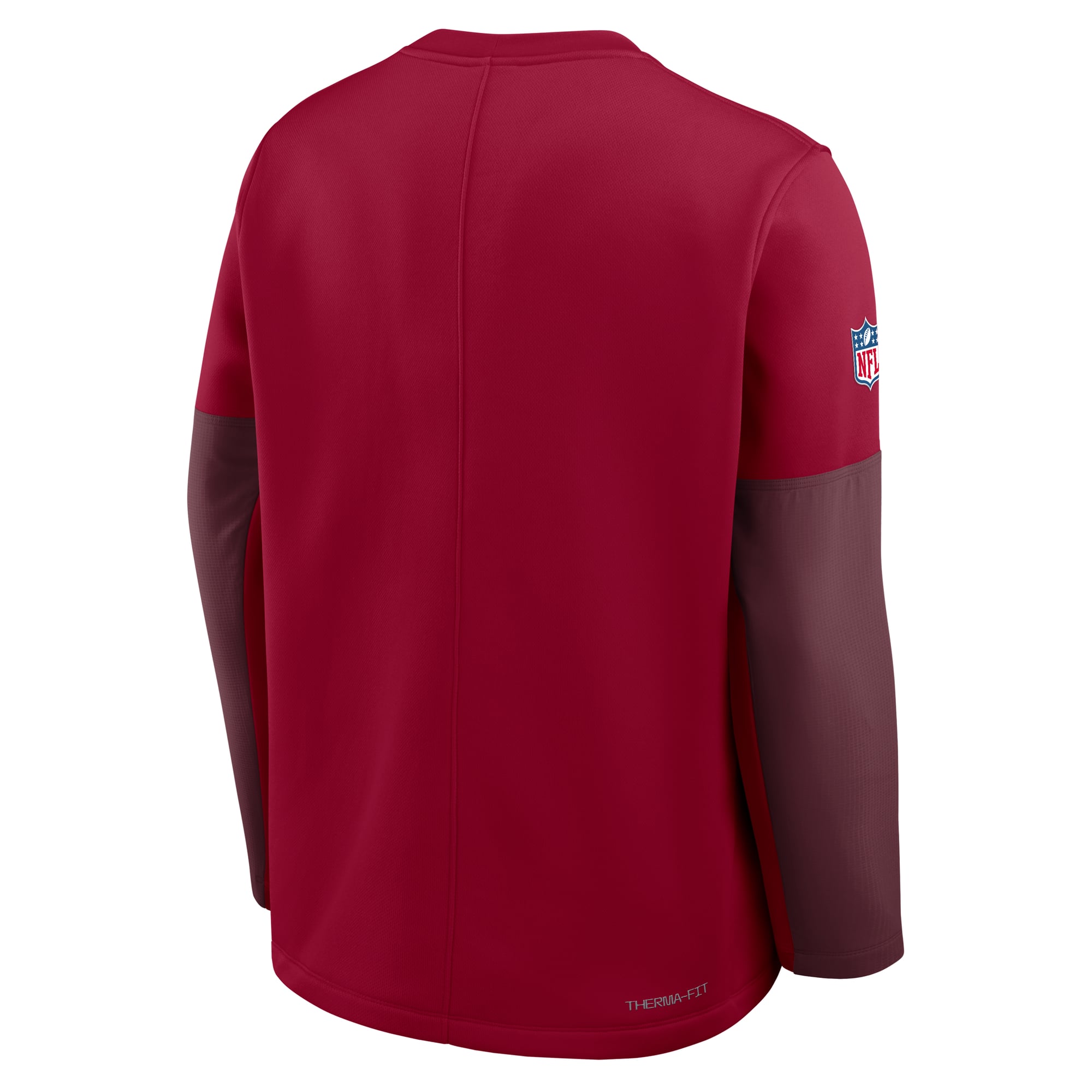 Men's Nike Burgundy Washington Commanders Sideline Coaches Midweight Therma-FIT Crew Pullover