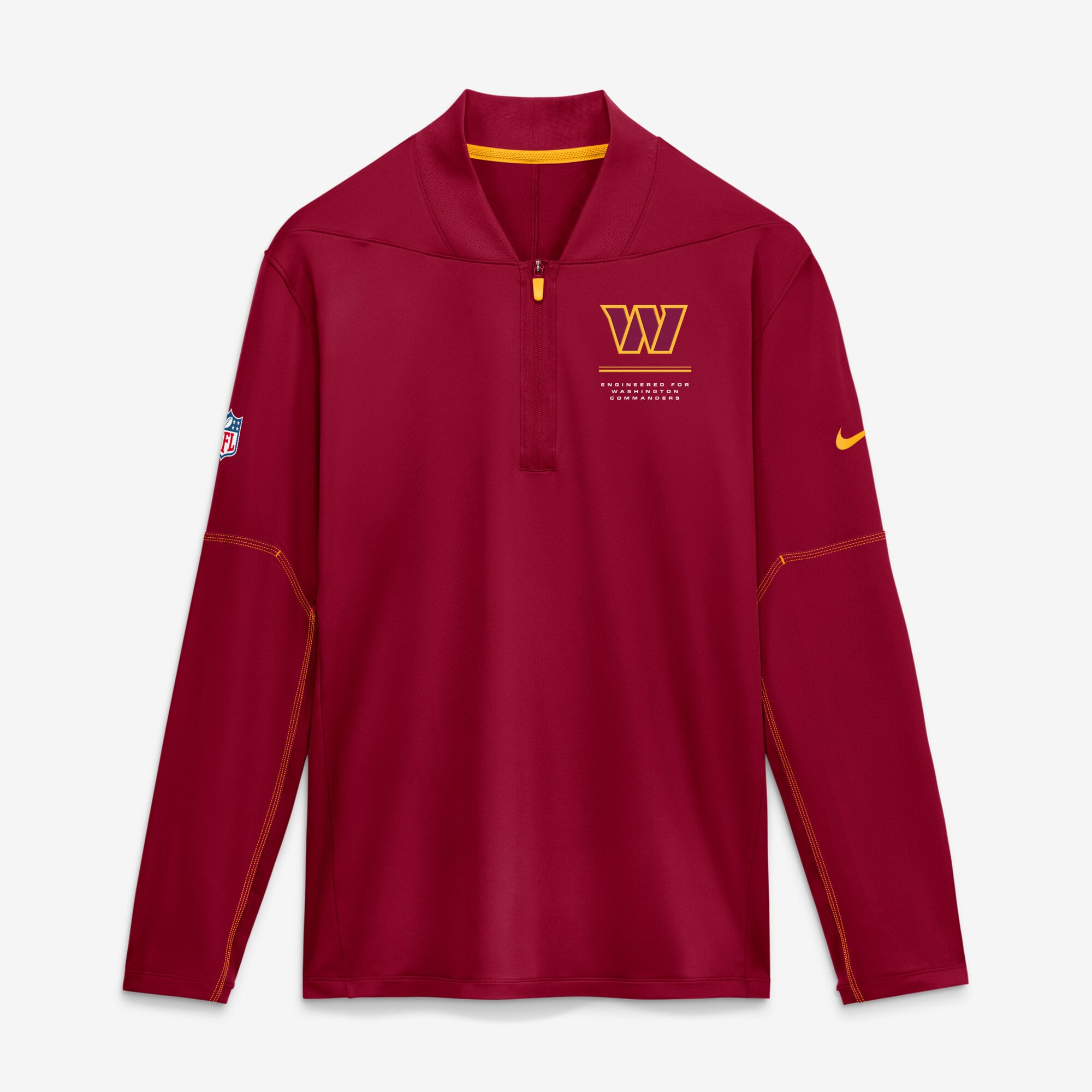 Men's Nike Burgundy Washington Commanders Sideline Logo Glory Midweight Dri-FIT Half-Zip Pullover