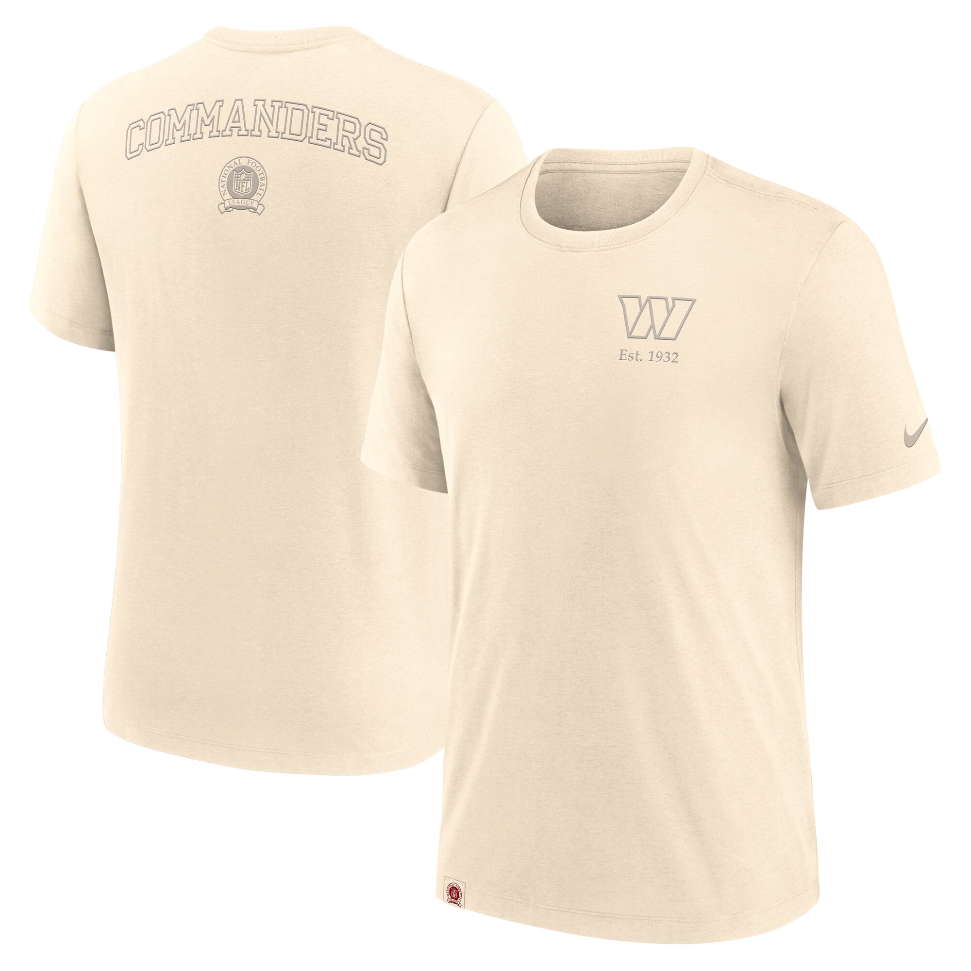 T-shirt Nike crème Washington Commanders Glory Tri-Blend pour homme