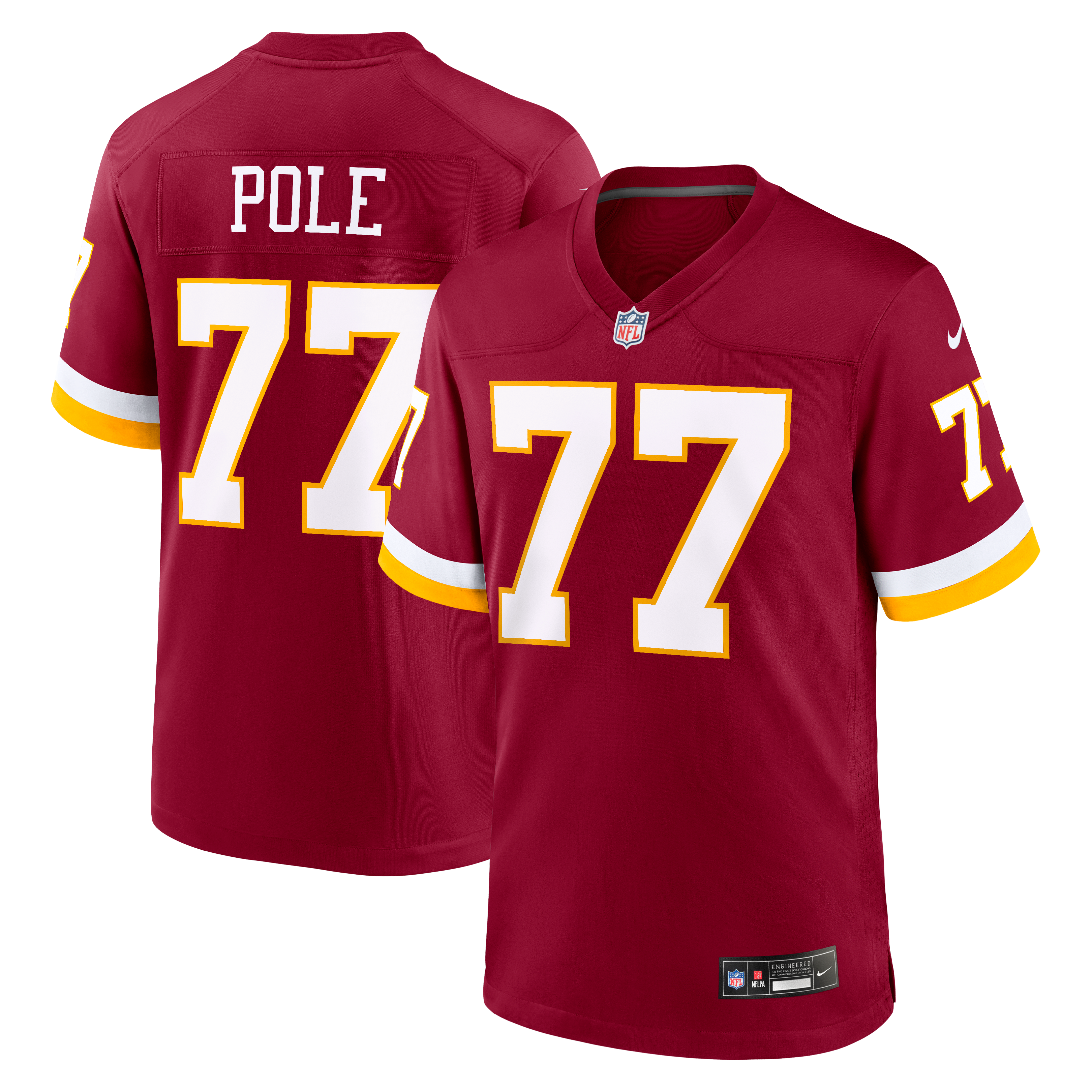 Maillot de match Nike Esa Pole bordeaux pour homme, Washington Commanders