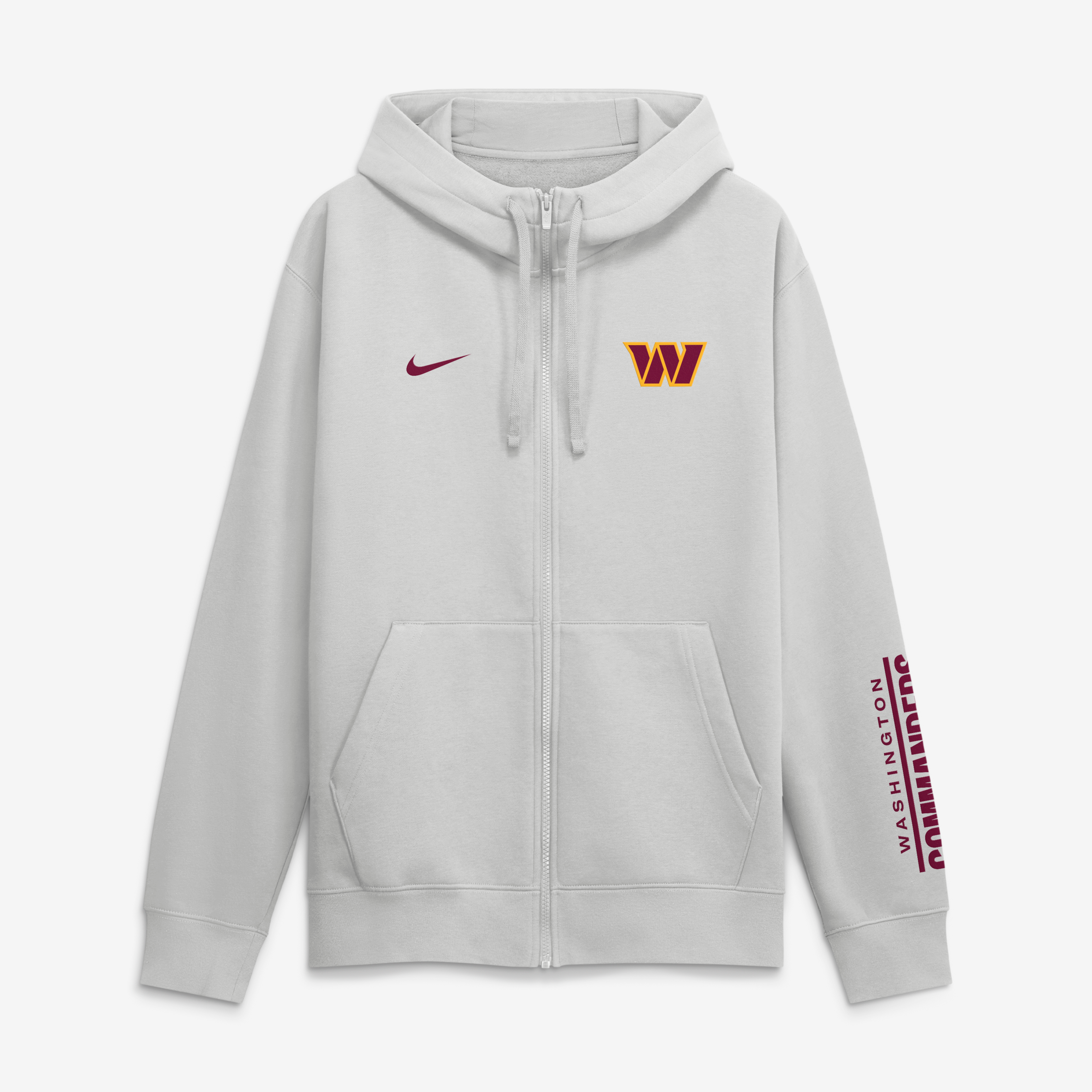 Men's Nike Gray Washington Commanders Cool Down Club Full-Zip Hoodie