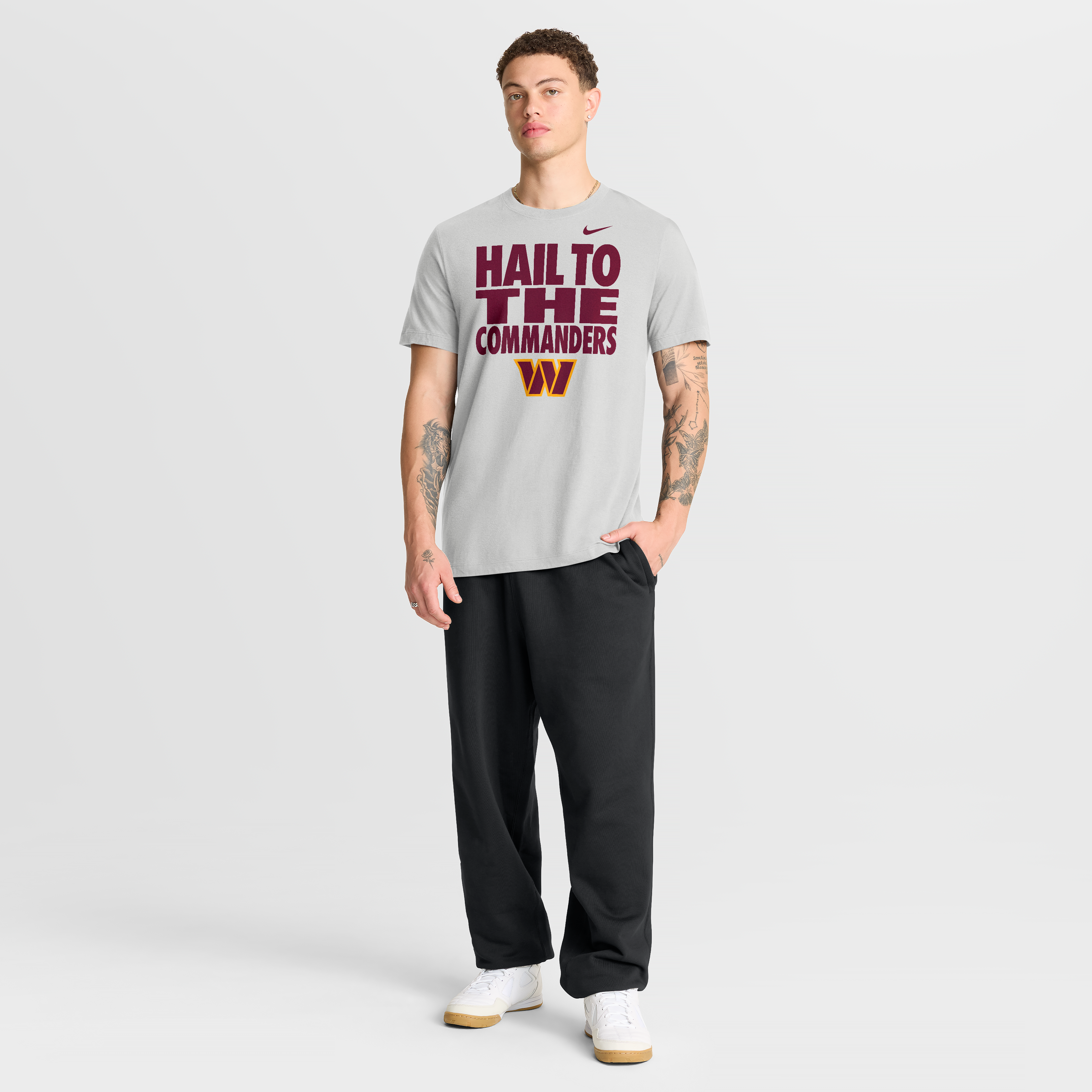 Men's Nike Gray Washington Commanders We Run This T-Shirt