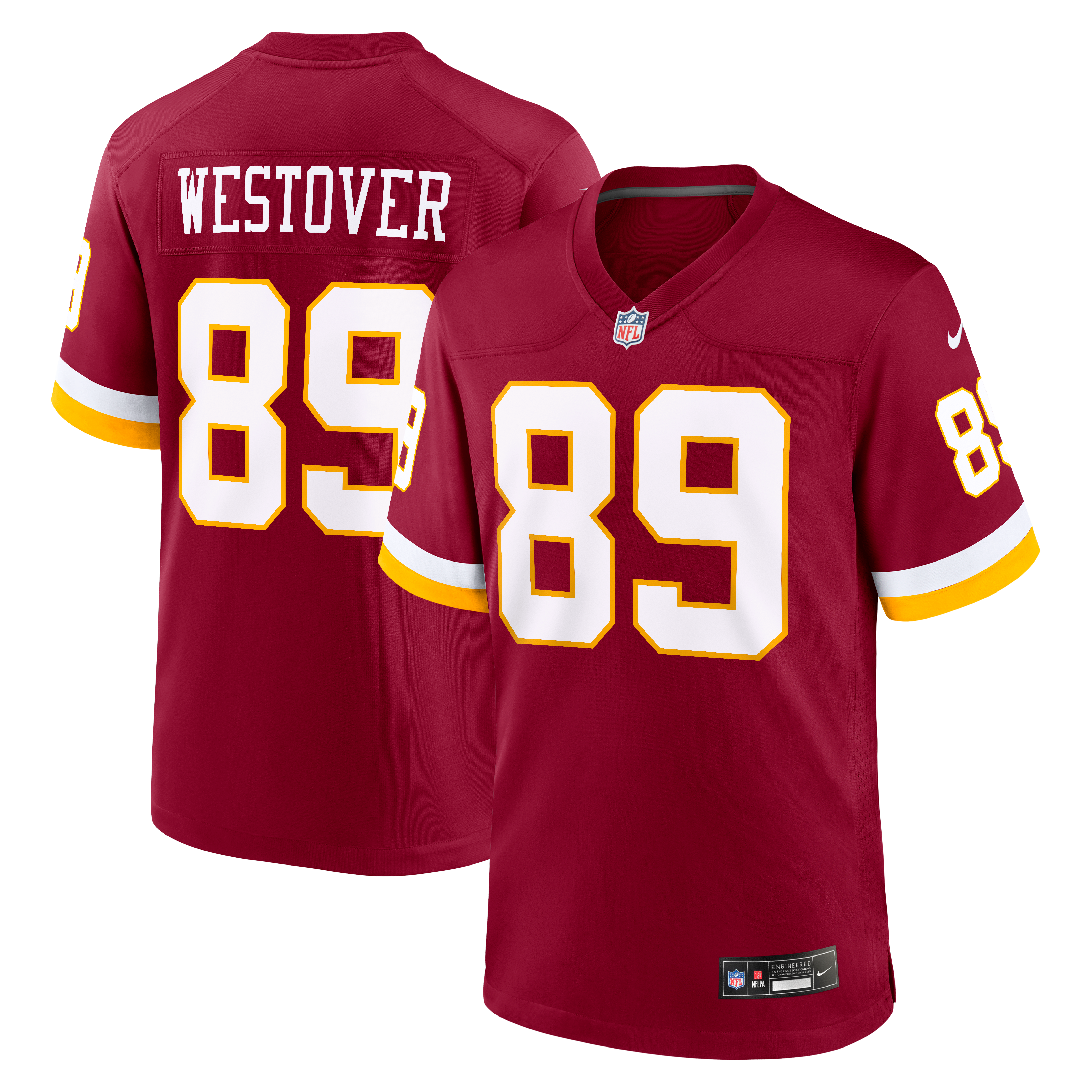 Maillot de match Nike Jack Westover bordeaux Washington Commanders pour homme