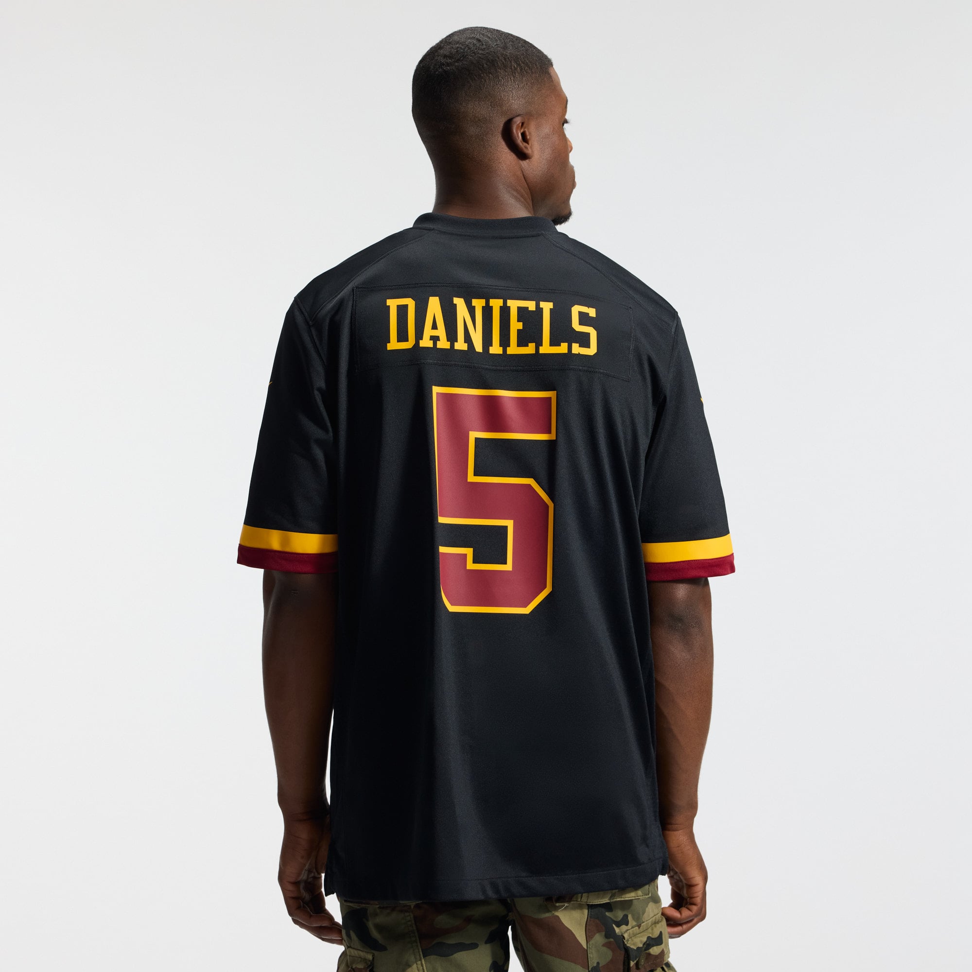 Maillot Nike Jayden Daniels blanc pour homme, édition Super Bowl, Washington Commanders
