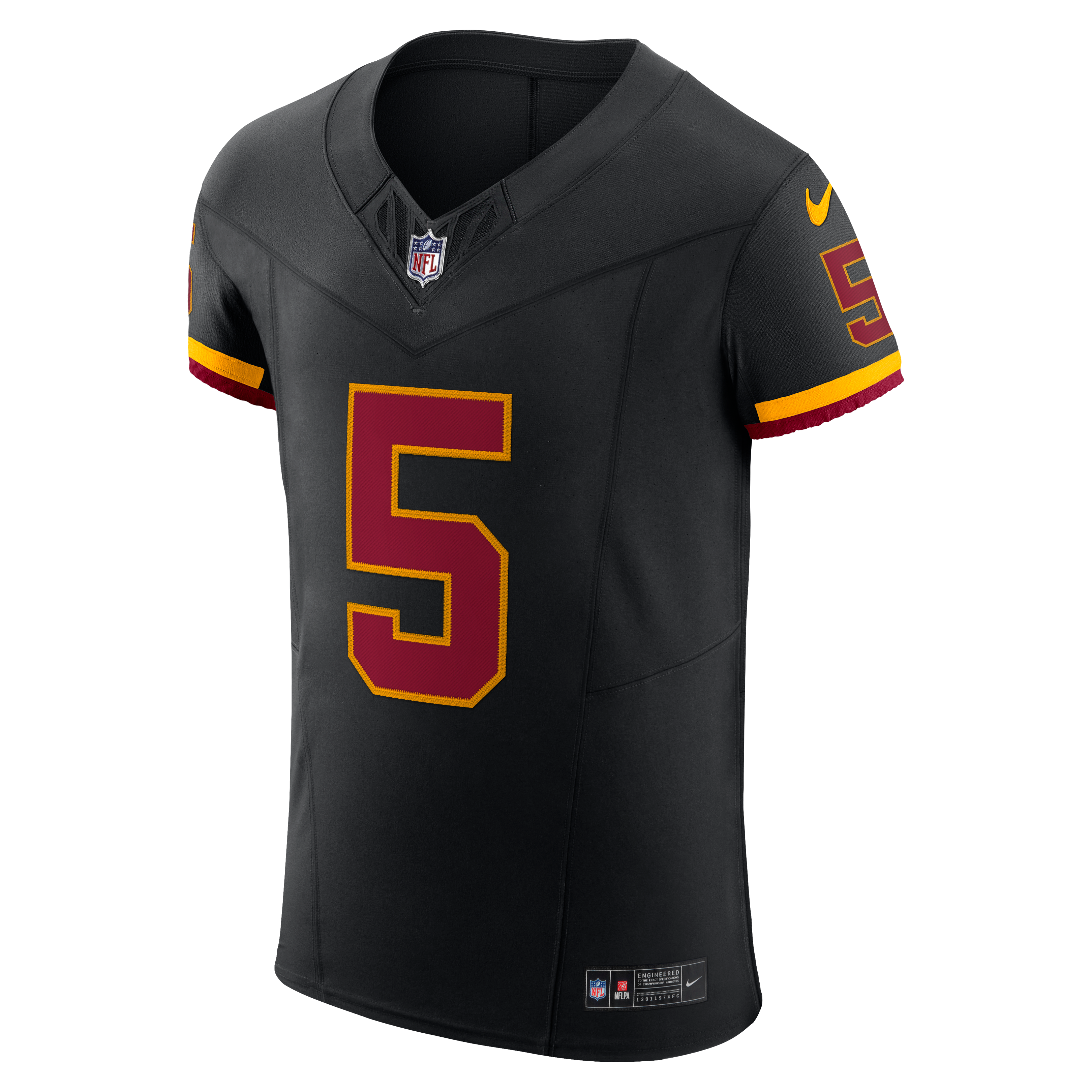 Maillot Nike Jayden Daniels Black Washington Commanders Alternate Hail Raiser Vapor F.U.S.E. Elite pour homme