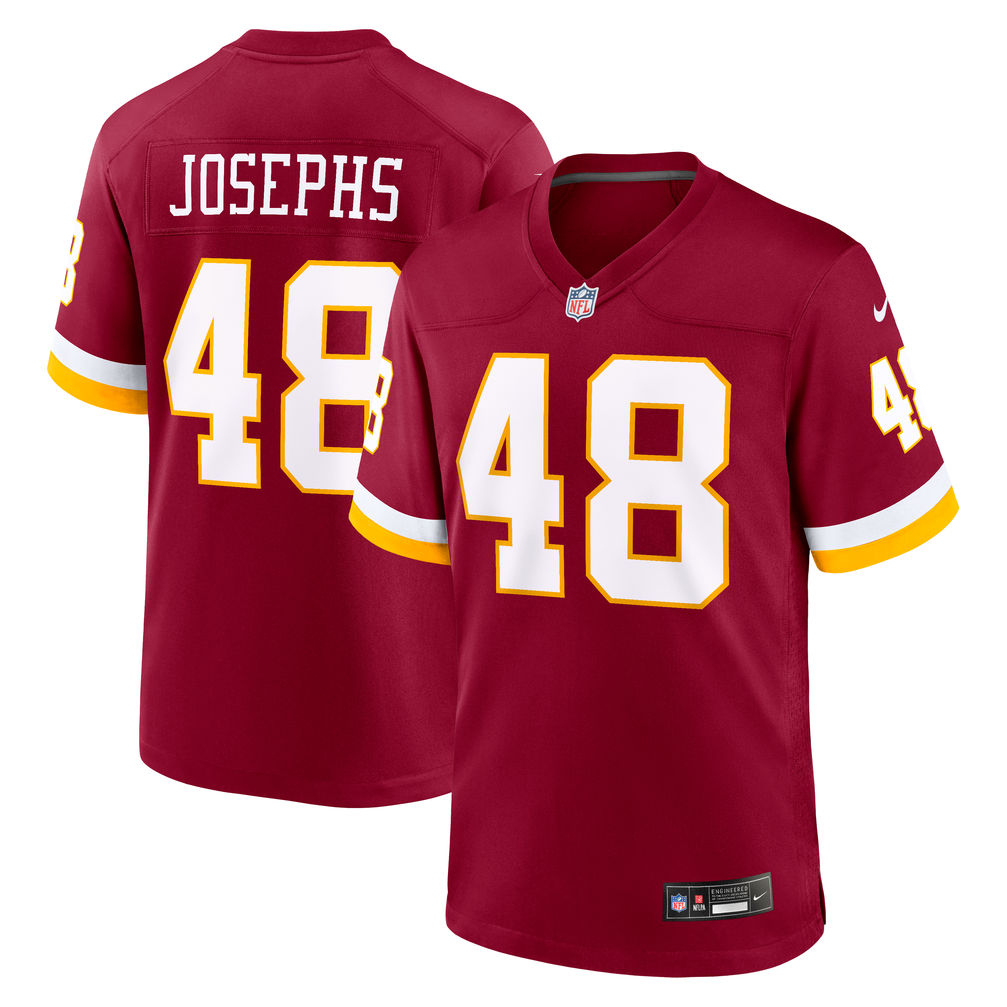 Maillot de match Nike Joshua Josephs bordeaux des Washington Commanders pour homme