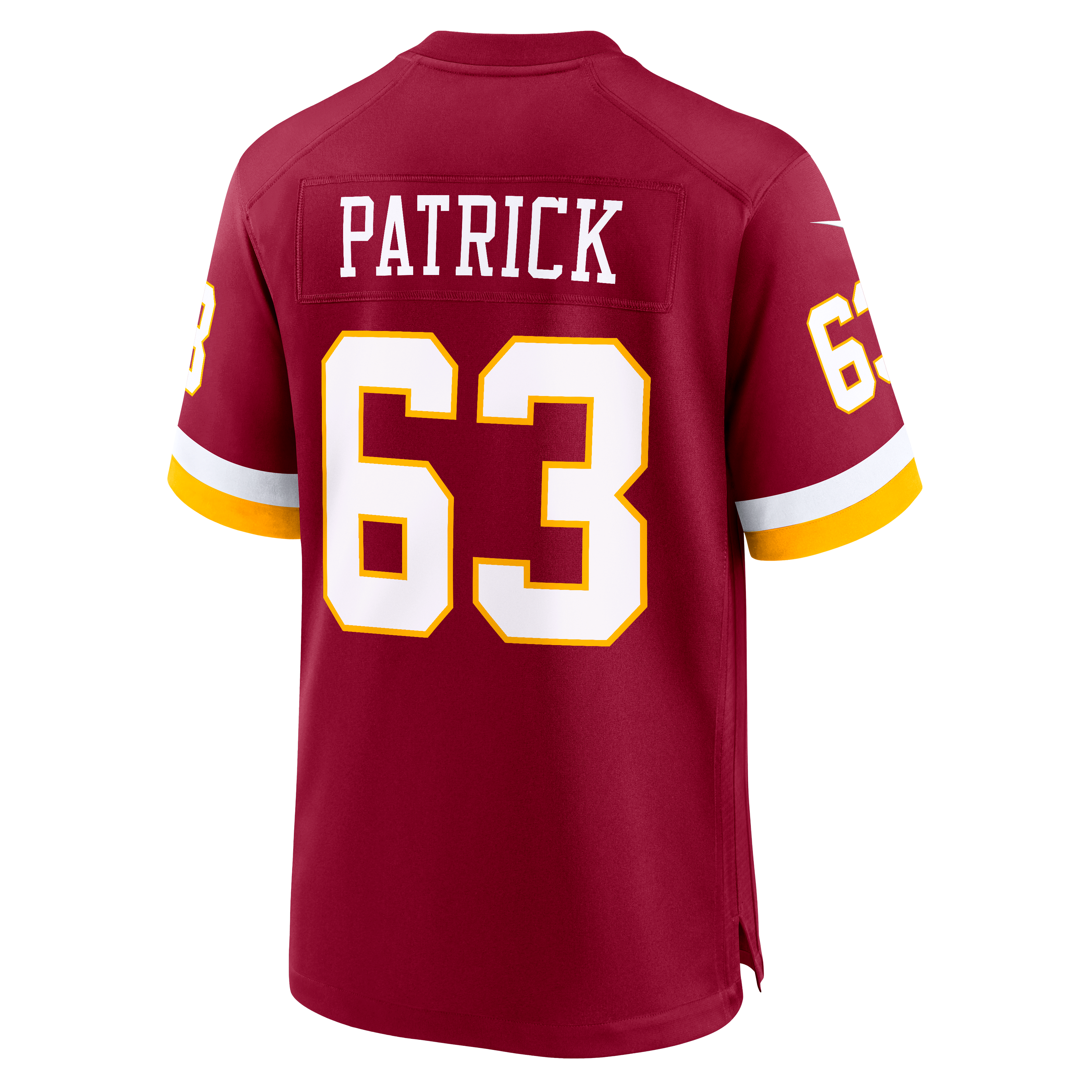 Maillot de match Nike Lucas Patrick bordeaux Washington Commanders pour homme