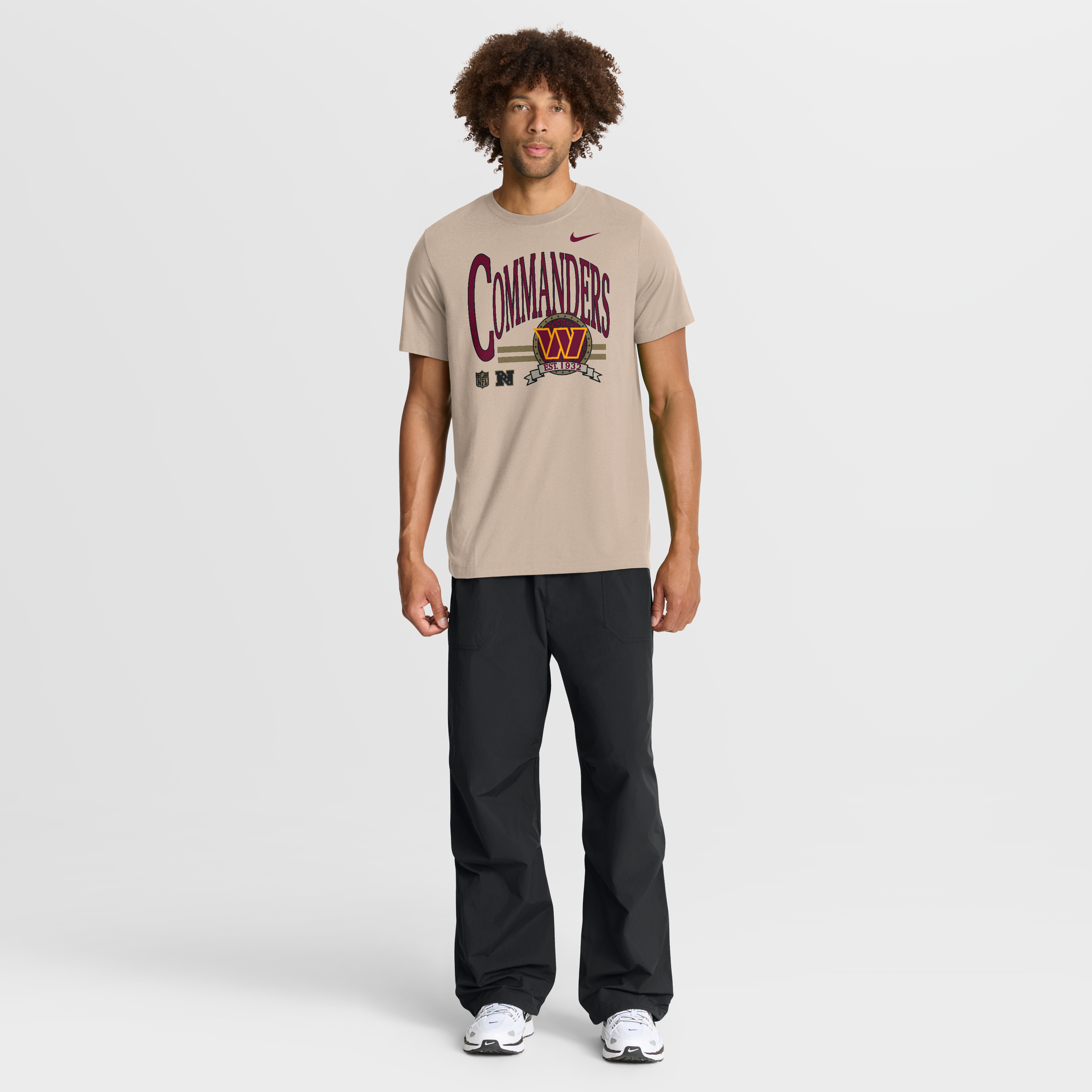 Men's Nike Sand Washington Commanders Rewind Tri-Blend T-Shirt