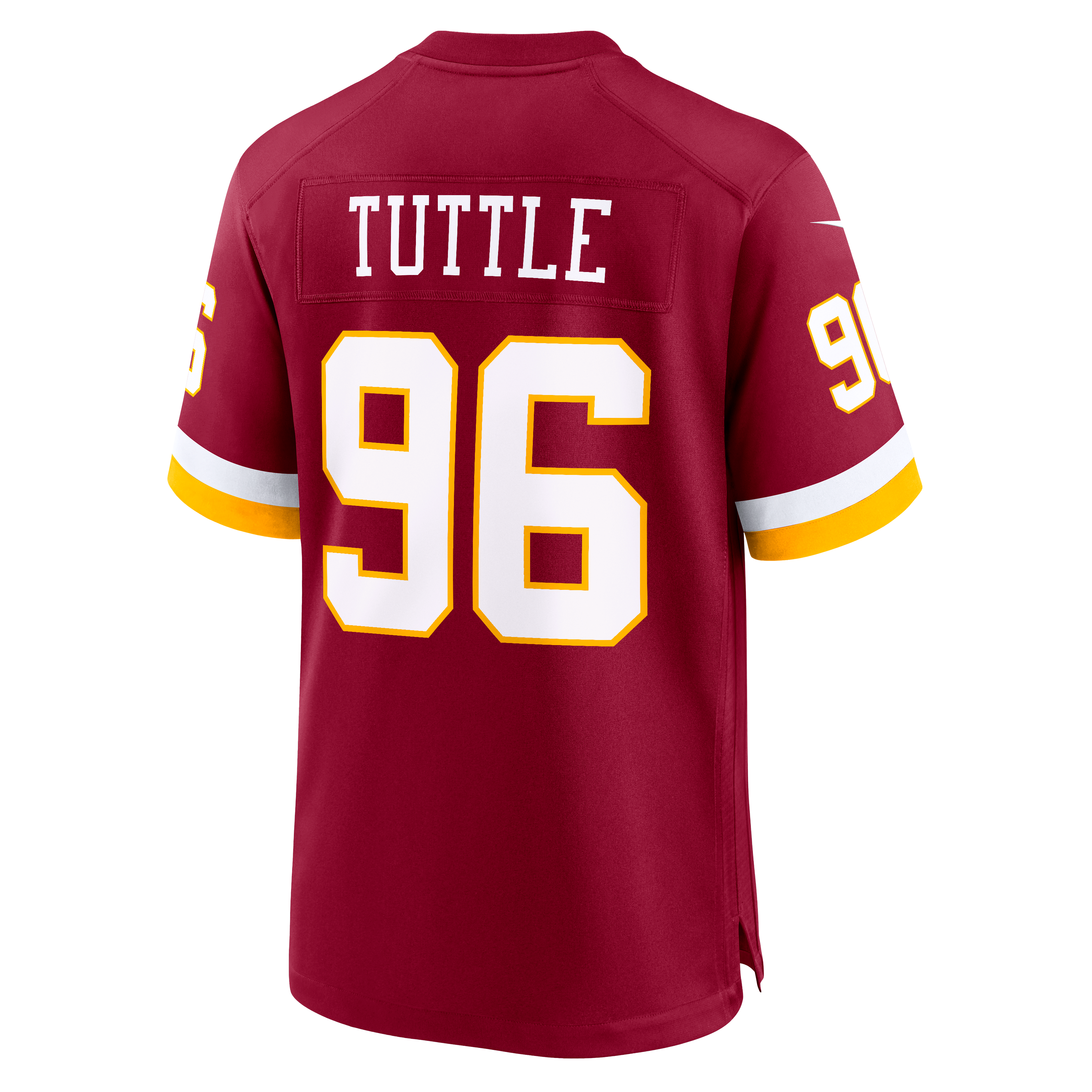 Maillot de match Nike Shy Tuttle bordeaux pour homme, Washington Commanders