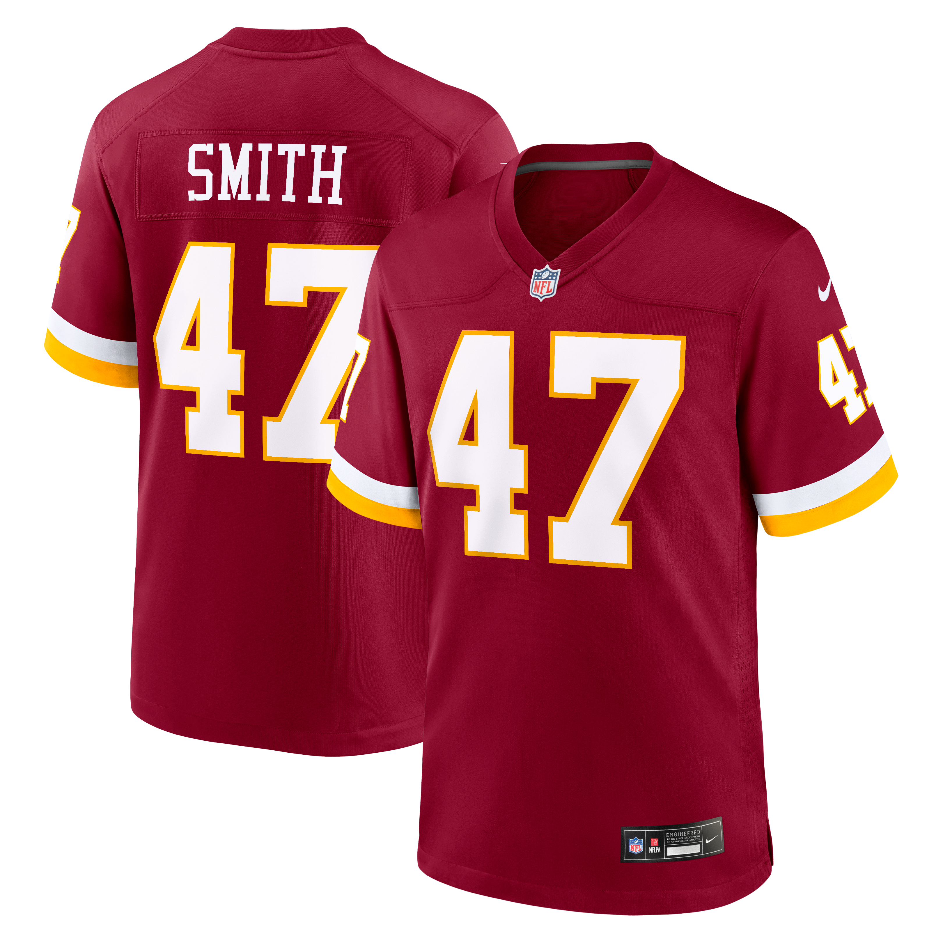 Men's Nike Terell Smith Burgundy Washington Commanders Team Game Jersey