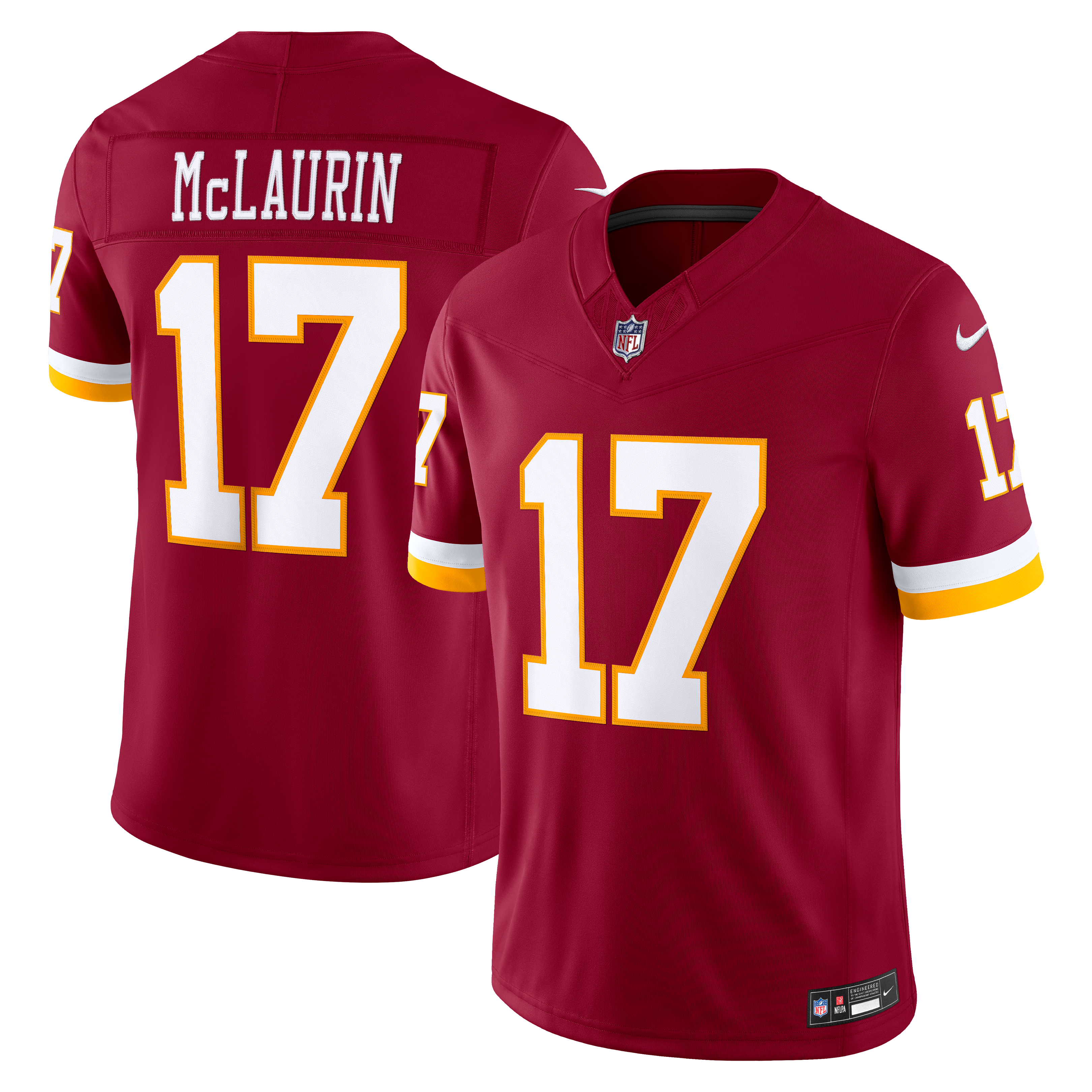 Maillot Nike Terry McLaurin bordeaux Washington Commanders Team Vapor F.U.S.E. Stitched Limited pour homme