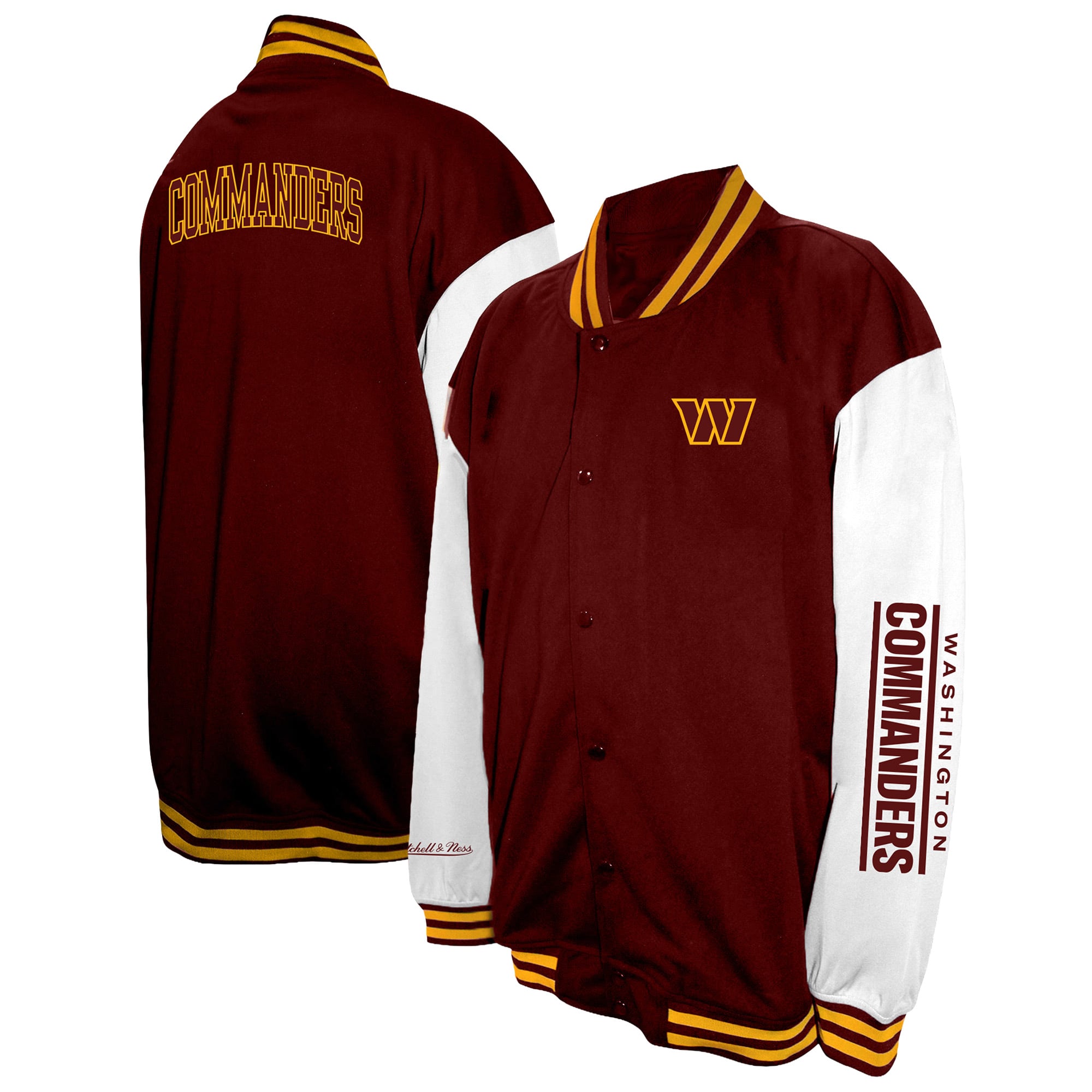 Men's Profile Burgundy Washington Commanders Big & Tall Full-Snap Varsity Jacket