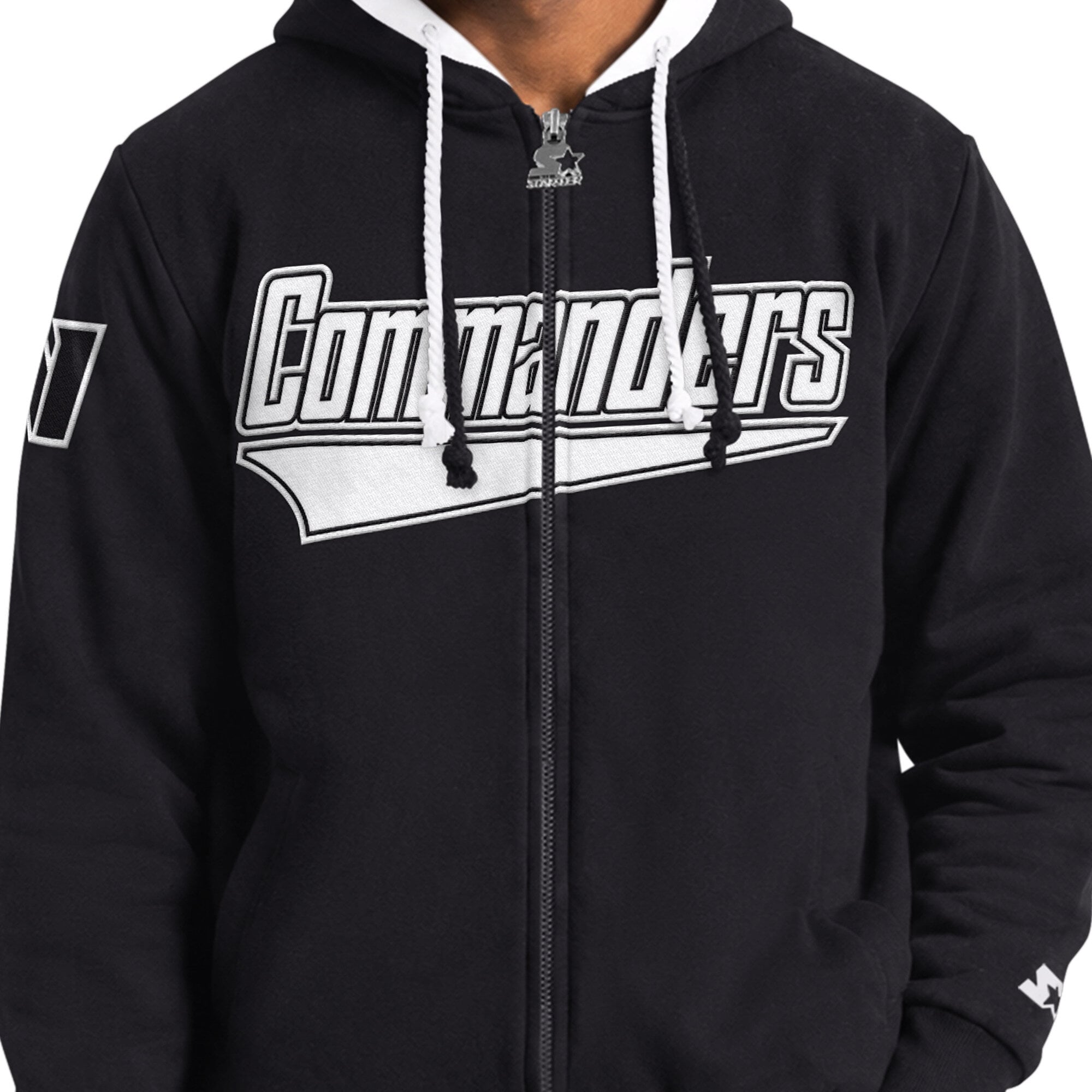 Veste à capuche zippée intégrale Starter Black Washington Commanders The Rival pour homme