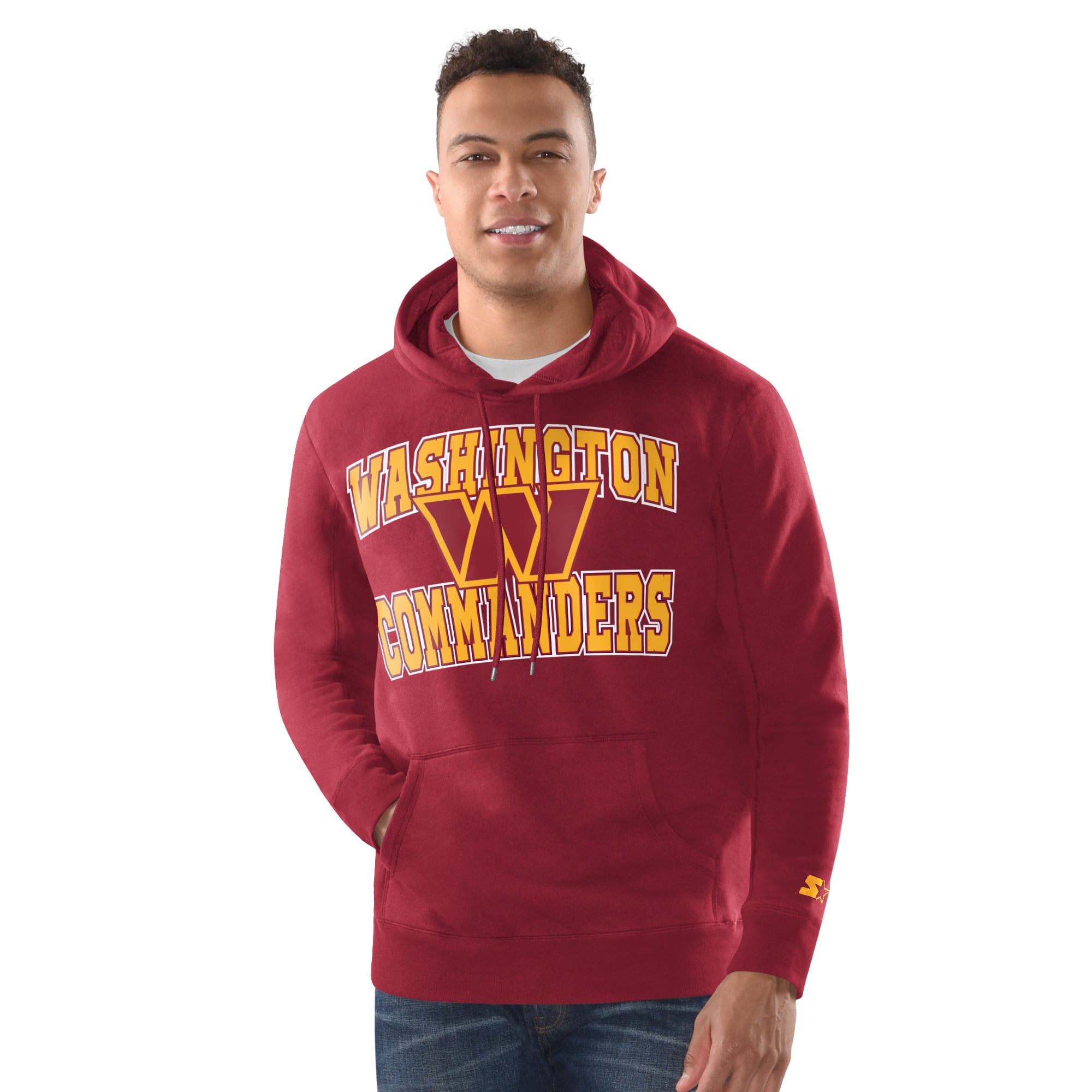 Men's Starter Burgundy Washington Commanders Hoodie and Cuffed Knit Hat Combo Pack