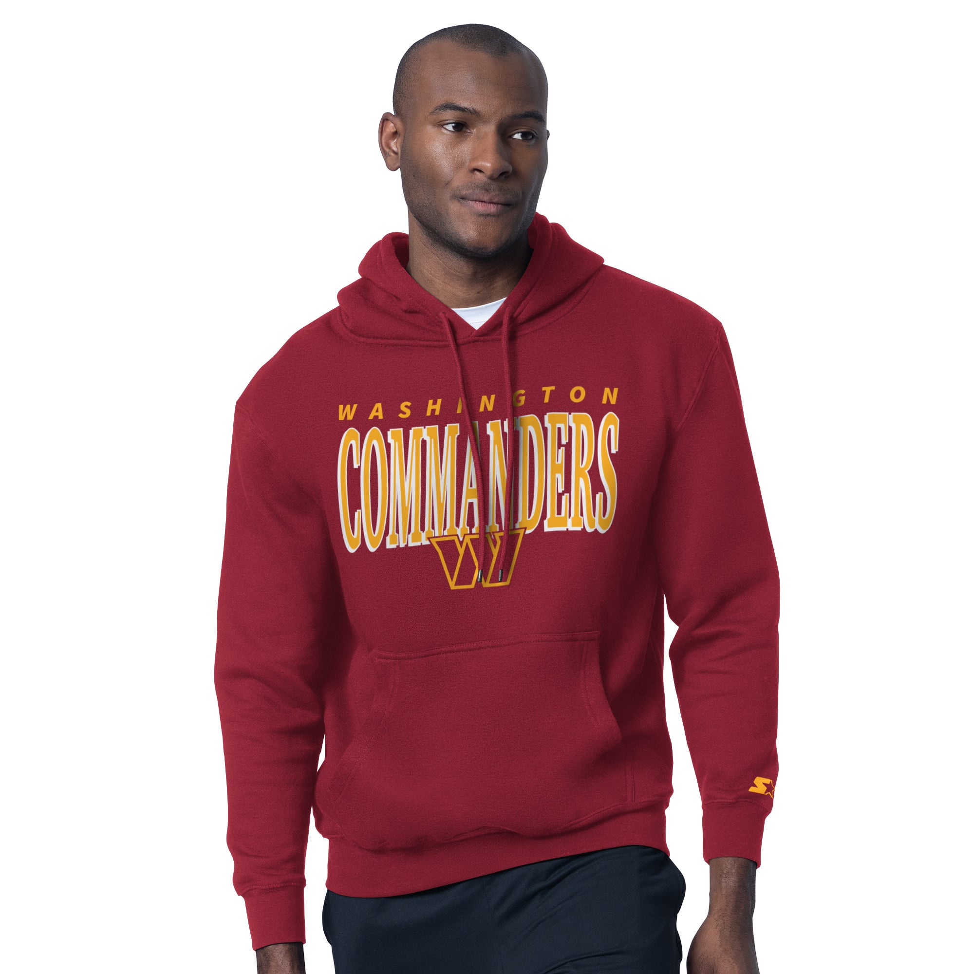 Ensemble t-shirt et sweat à capuche Starter bordeaux pour homme, logo des Washington Commanders