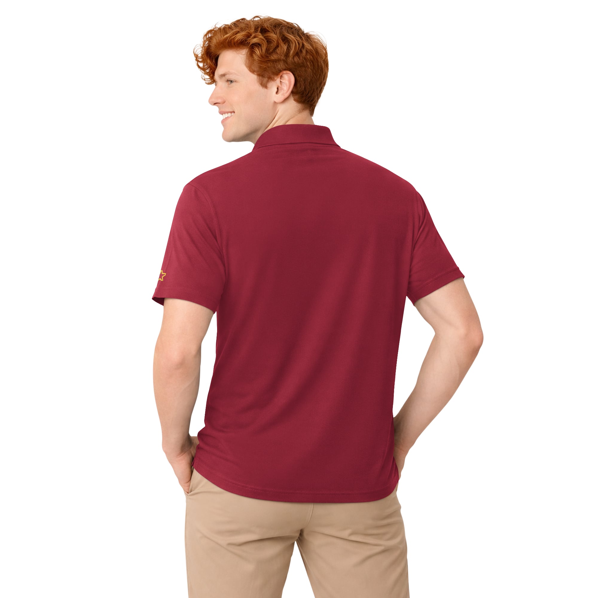 Ensemble de deux polos à logo Washington Commanders, bordeaux et or, la marque Starter, pour homme.
