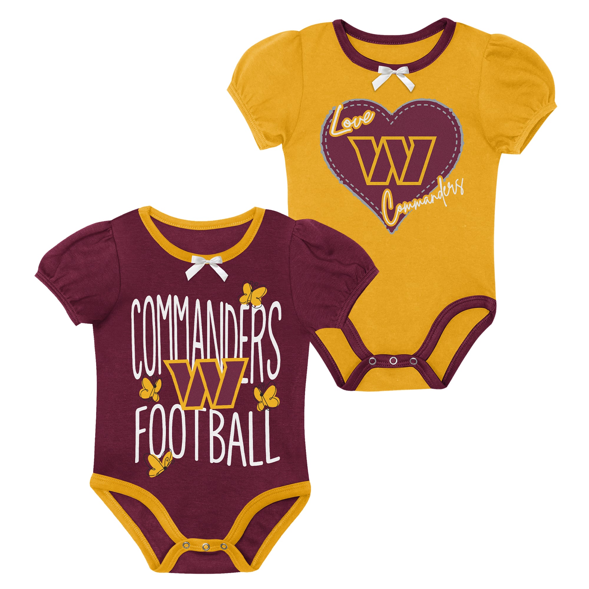 Ensemble body deux pièces Outerstuff bordeaux/or Washington Commanders Star Power pour nouveau-né et nourrisson