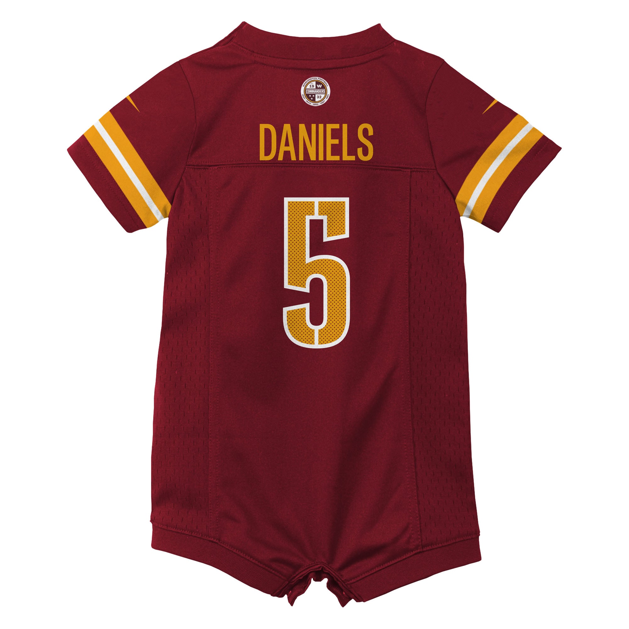 Newborn Nike Jayden Daniels Burgundy Washington Commanders Romper Game Jersey