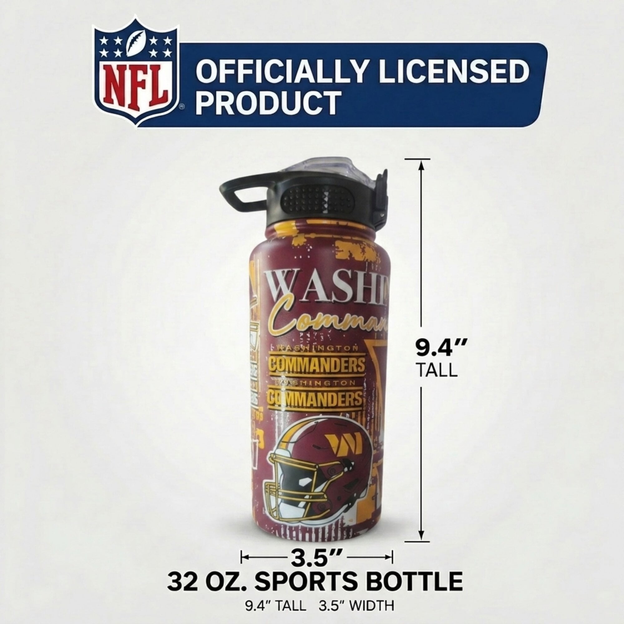 Gourde Pegasus Washington Commanders 32 oz. Home Field Mashup en acier inoxydable ProPress