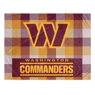 Washington Commanders Pegasus Fan-mily Bold Plaid Oversized 60" x 90" Ultra Cozy Blanket