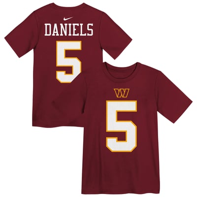 Jayden Daniels Washington Commanders Nike Preschool Name & Number T-Shirt - Burgundy