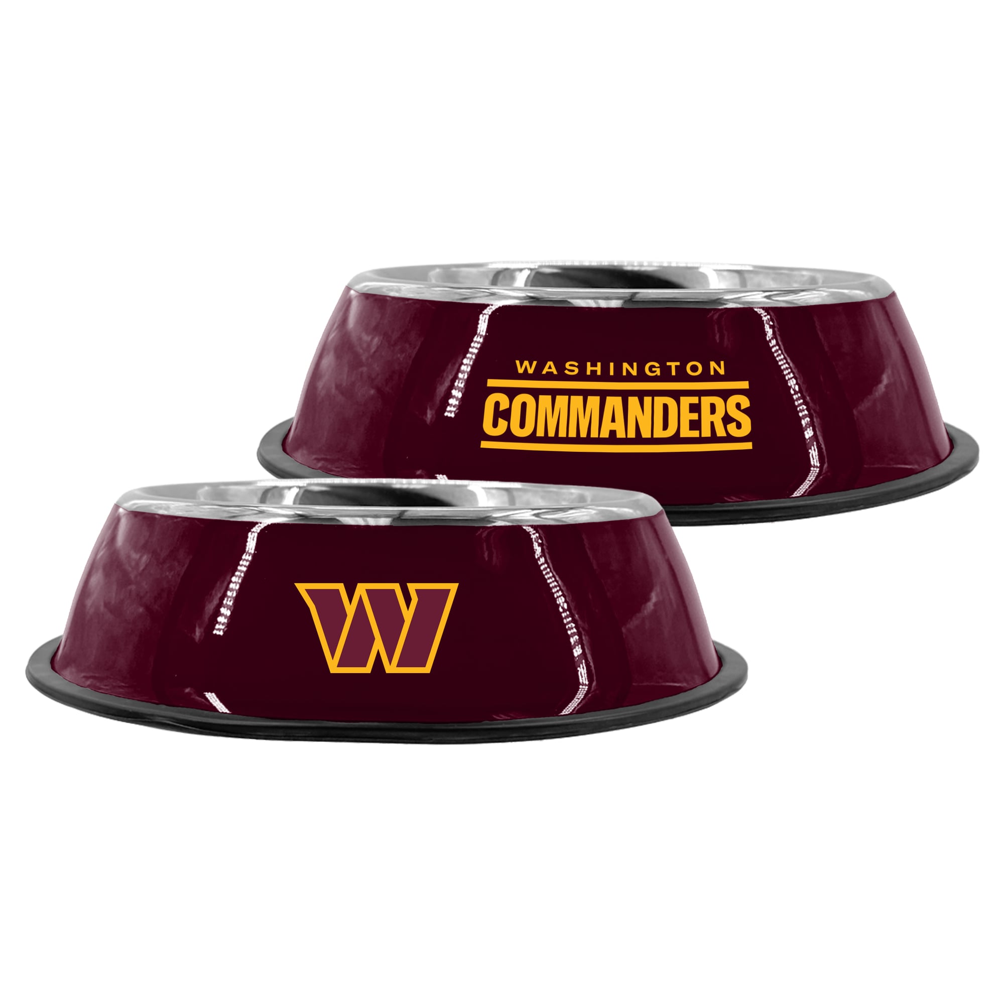 Gamelle pour animaux de compagnie Washington Commanders 9" en acier inoxydable de The Memory Company