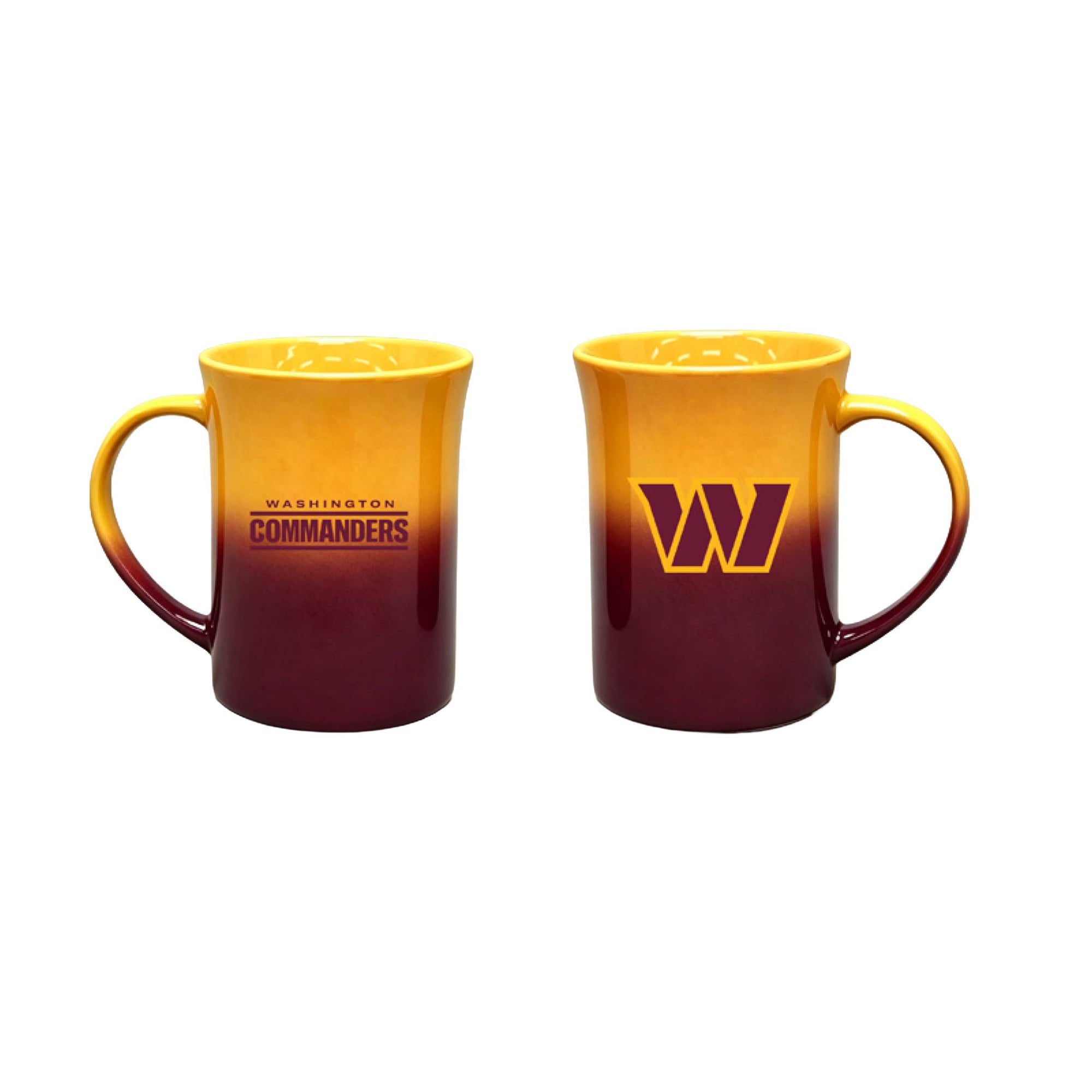 Ensemble de deux tasses en céramique ombrées de 44 cl (15 oz) Washington Commanders de The Memory Company