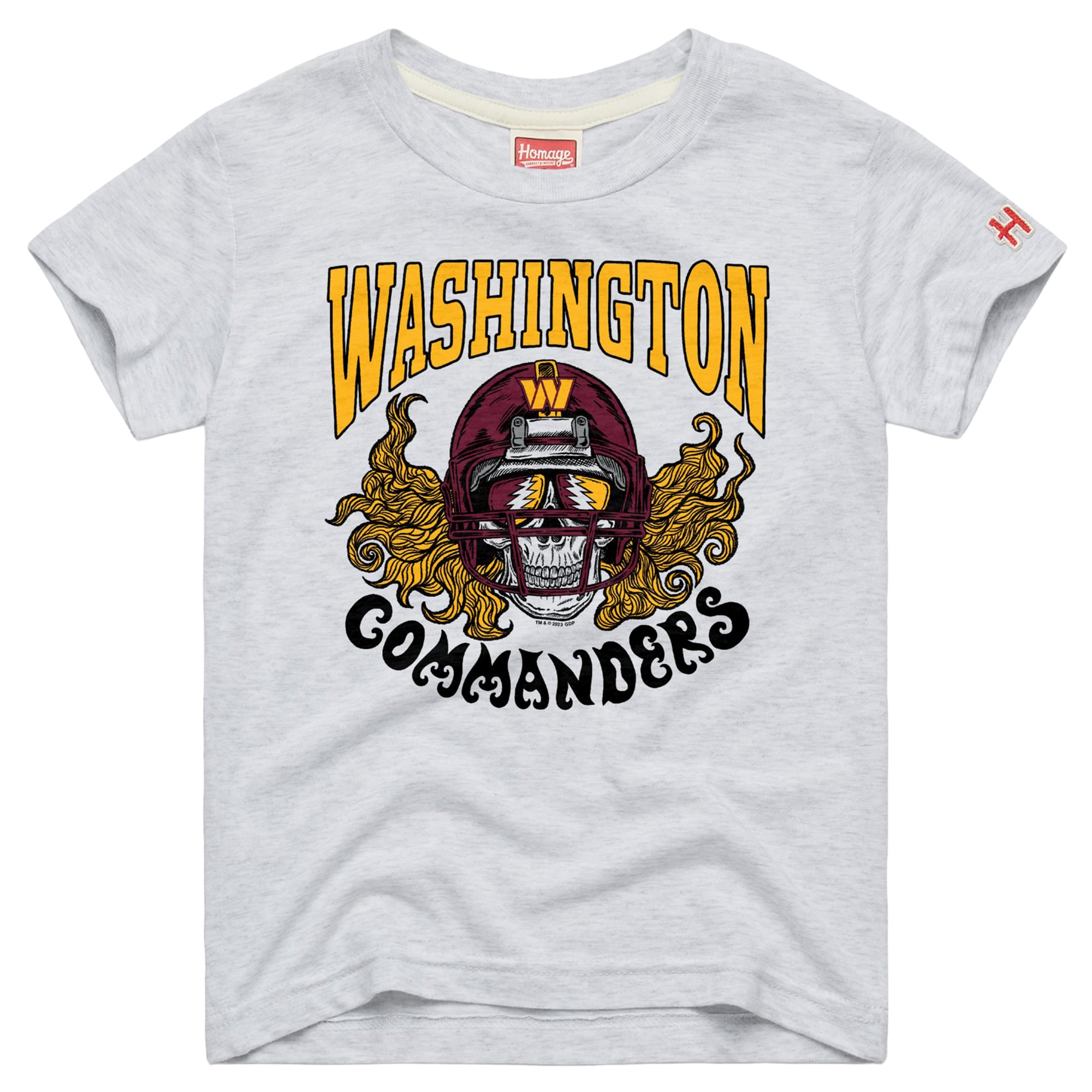 T-shirt pour tout-petit Ash Washington Commanders NFL x Grateful Dead Tri-Blend