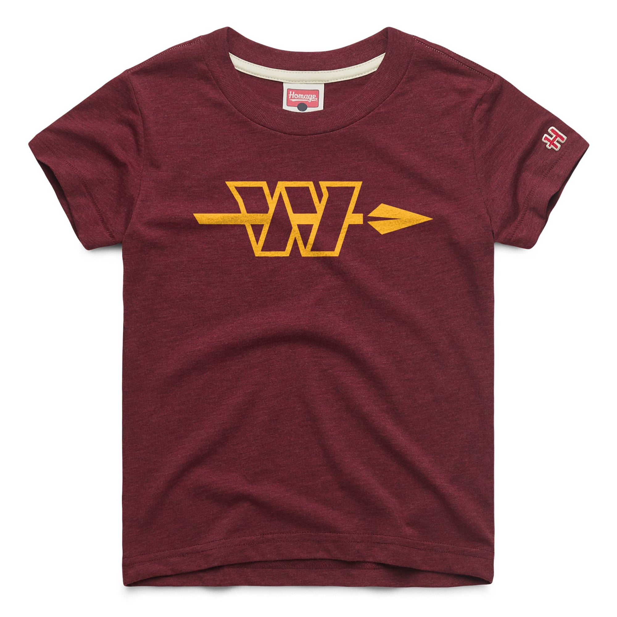 T-shirt en mélange de trois matières bordeaux hommage aux Washington Commanders pour tout-petits