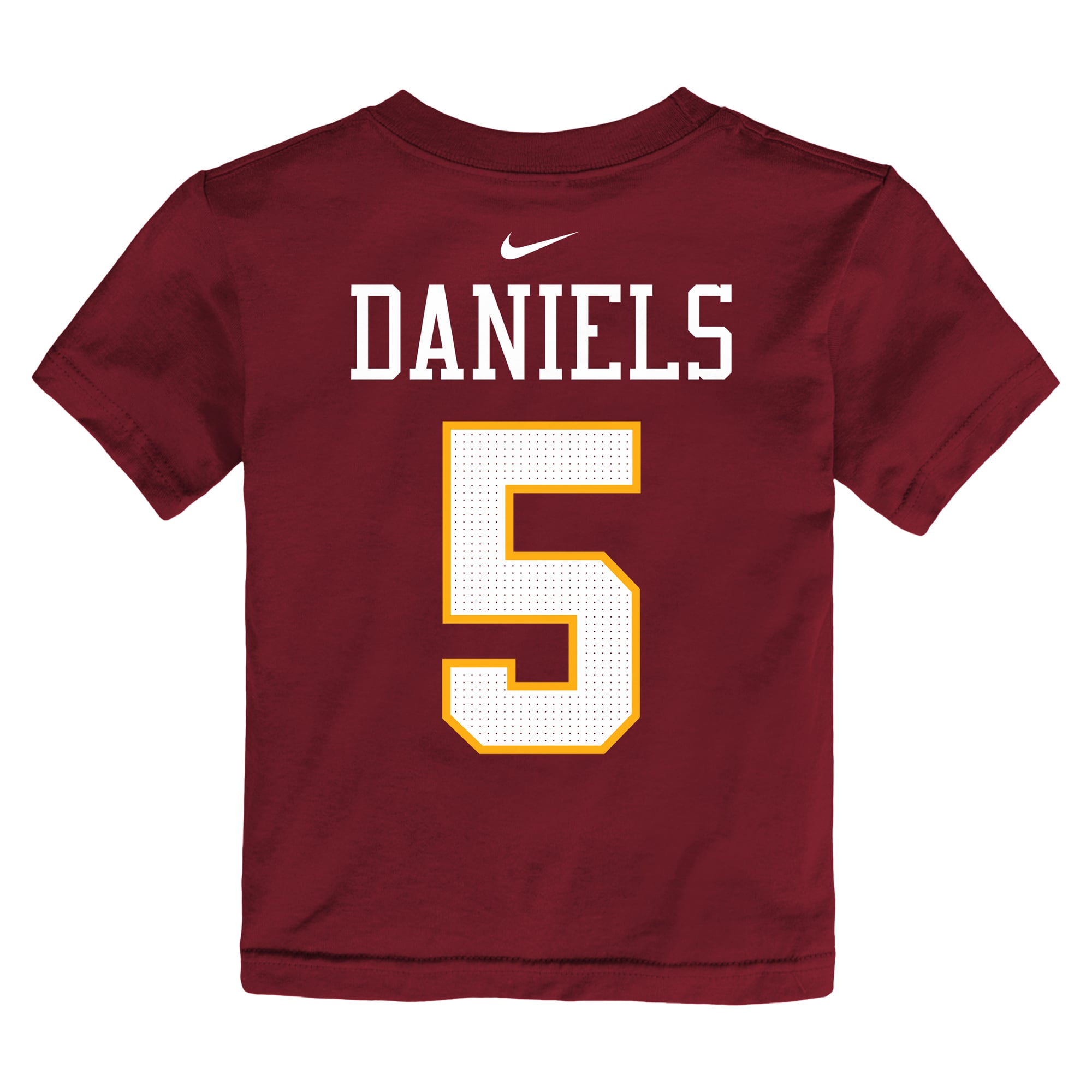 Toddler Nike Jayden Daniels Burgundy Washington Commanders Name & Number T-Shirt