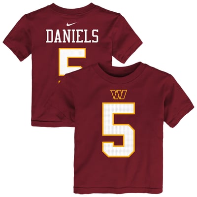 Jayden Daniels Washington Commanders Nike Toddler Name & Number T-Shirt - Burgundy