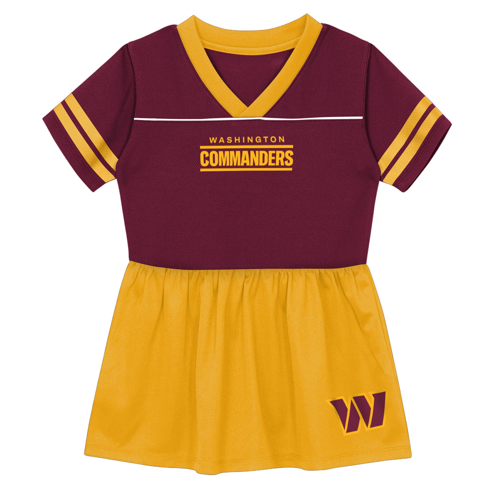 Toddler Outerstuff Burgundy Washington Commanders Stadium Lights V-Neck Fashion Football Jersey Dress