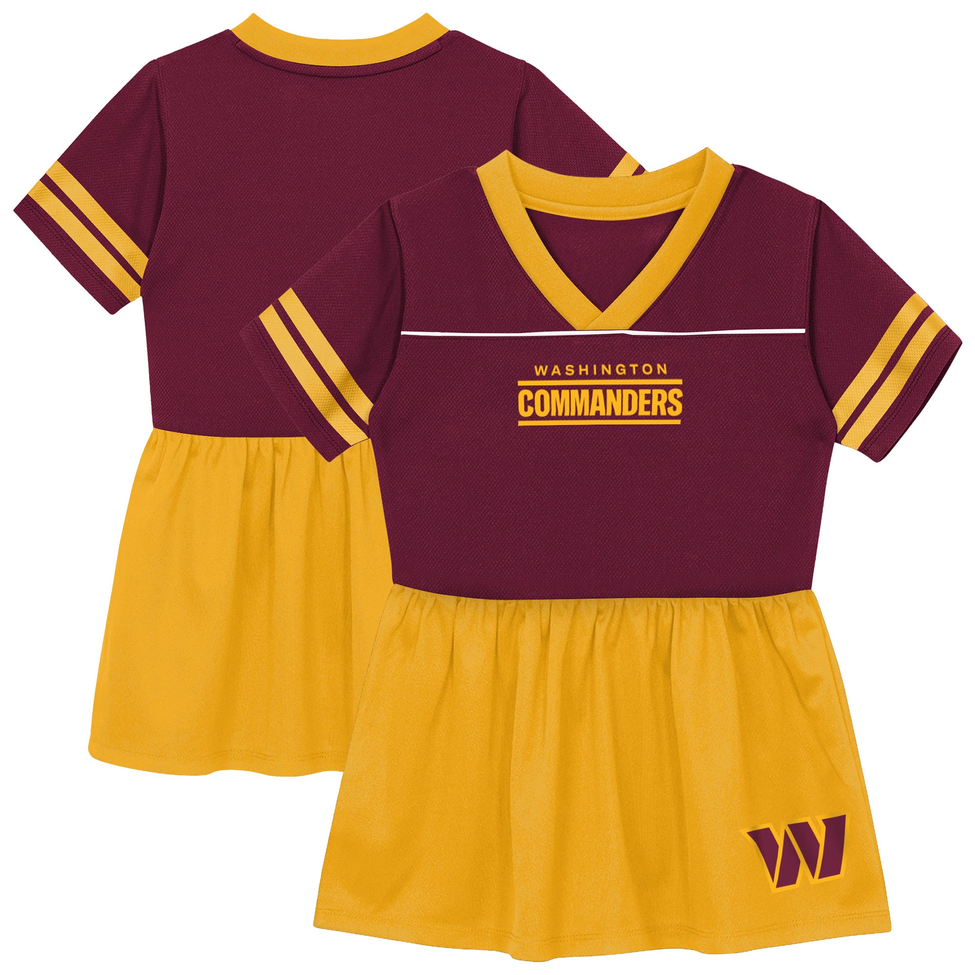 Toddler Outerstuff  Burgundy Washington Commanders Stadium Lights V-Neck Fashion Football Jersey Dress
