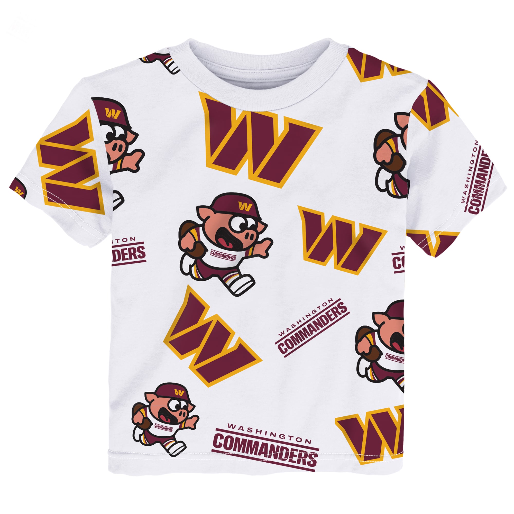 T-shirt de jeu Outerstuff blanc pour tout-petits, mascotte des commandants Washington