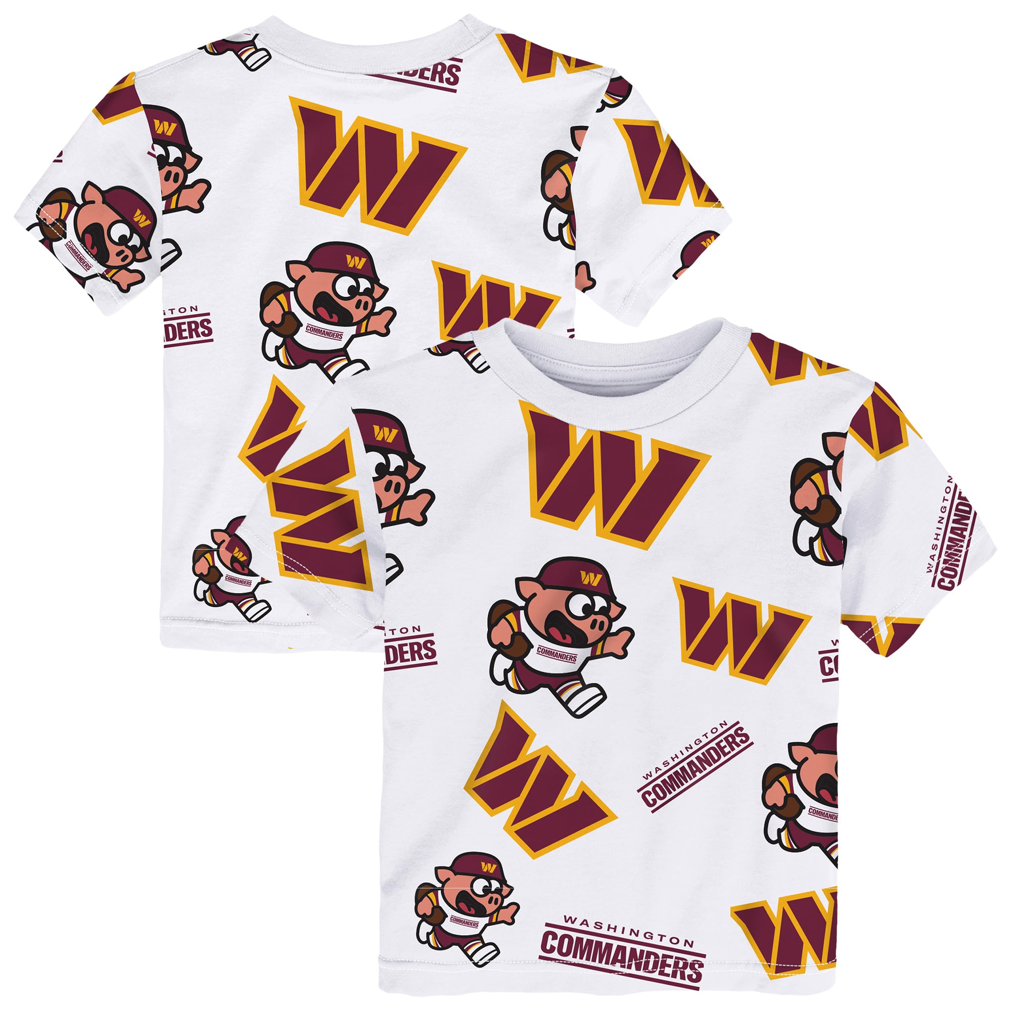 T-shirt de jeu Outerstuff blanc pour tout-petits, mascotte des commandants Washington