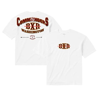 Washington Commanders Born x Raised Unisex Block Letter T-Shirt - White