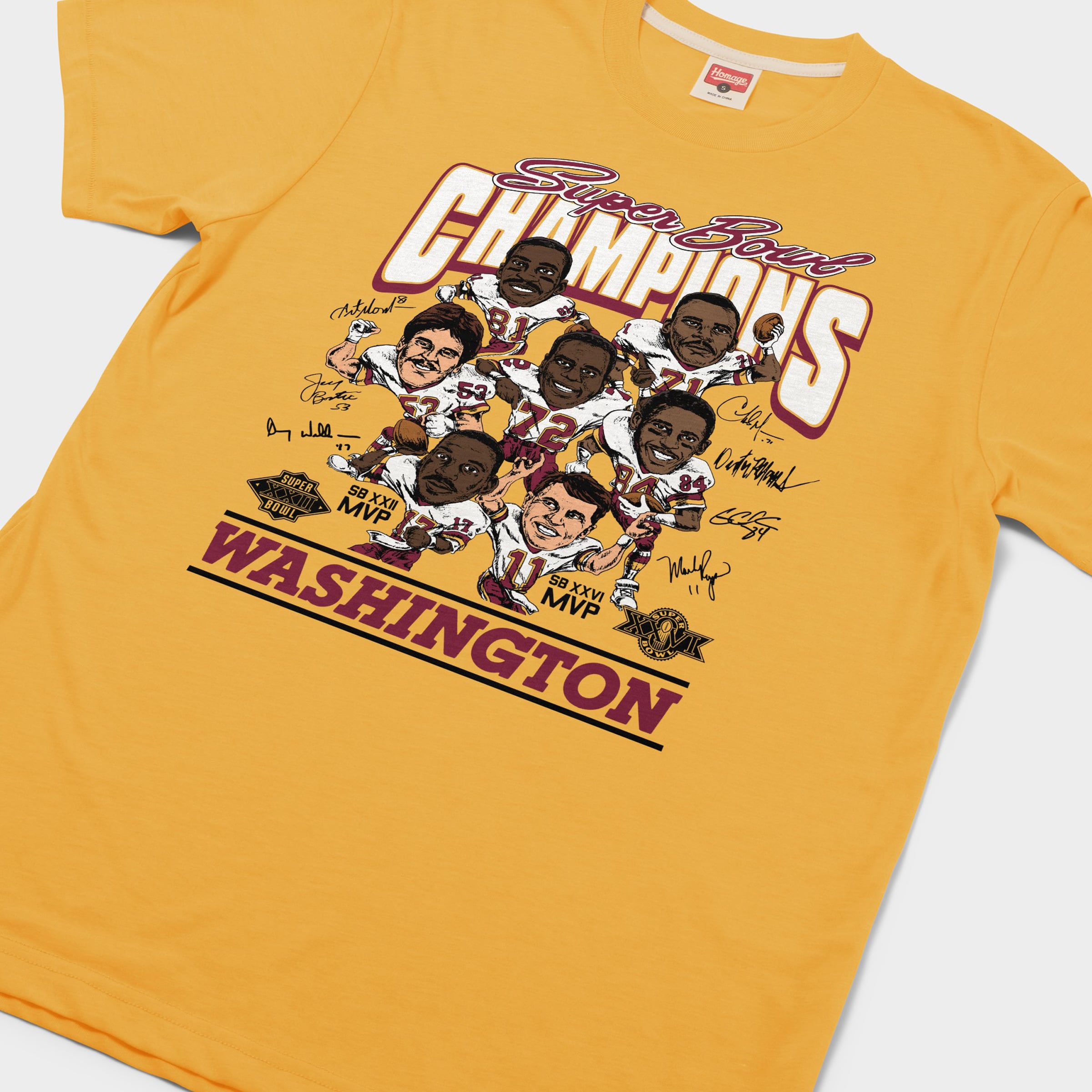 T-shirt unisexe Hommage Gold Washington Commanders Super Bowl Tri-Blend