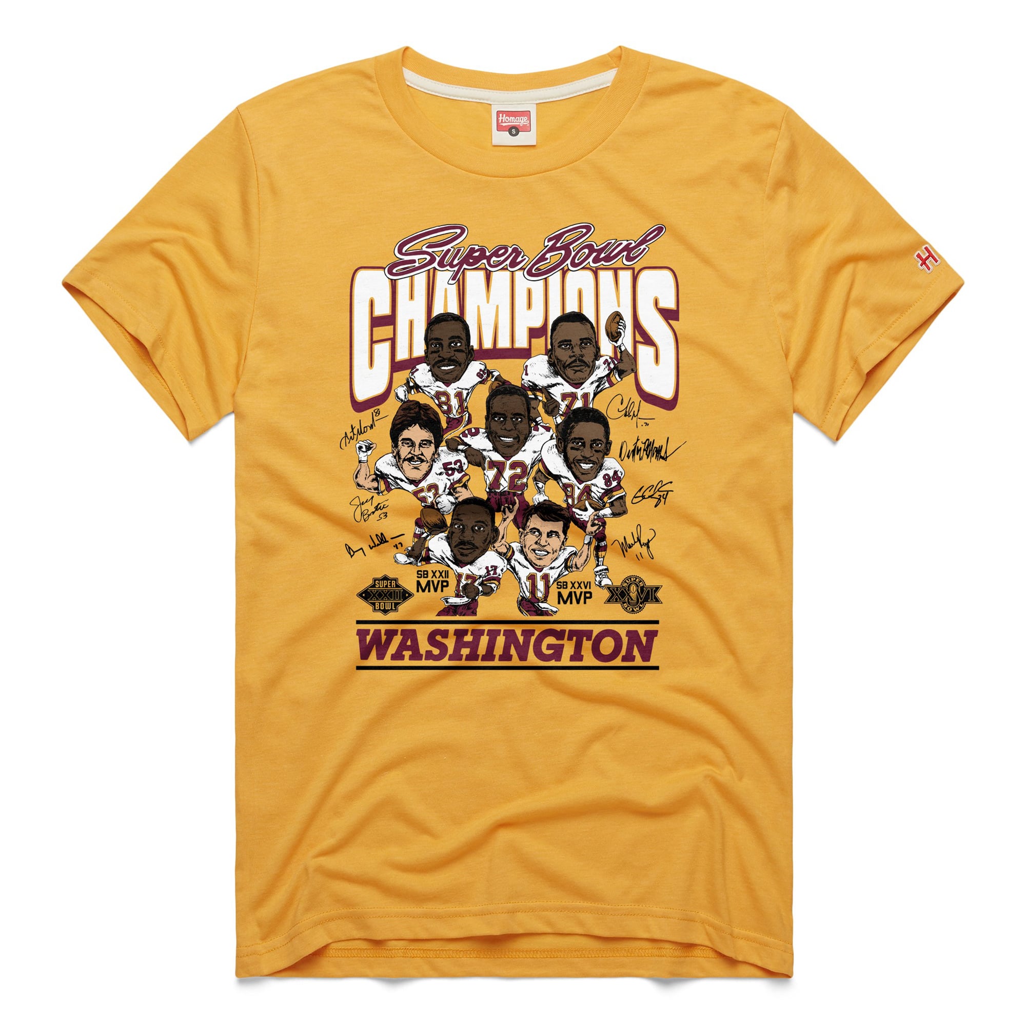 T-shirt unisexe Hommage Gold Washington Commanders Super Bowl Tri-Blend
