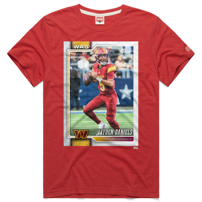 Jayden Daniels Washington Commanders Homage Unisex NFL Topps Trading Card Tri-Blend T-Shirt - Burgundy