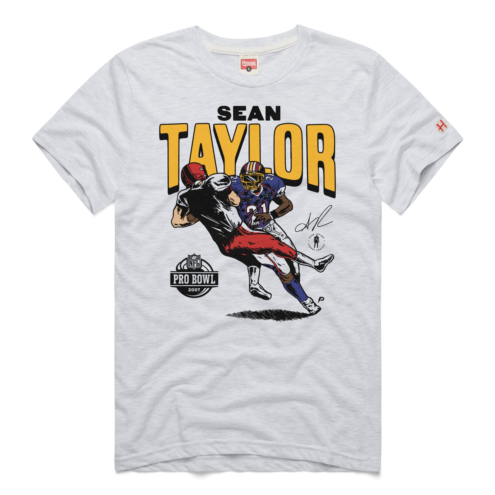 T-shirt unisexe Hommage à Sean Taylor Ash Washington Commanders Classic Illustration Tri-Blend