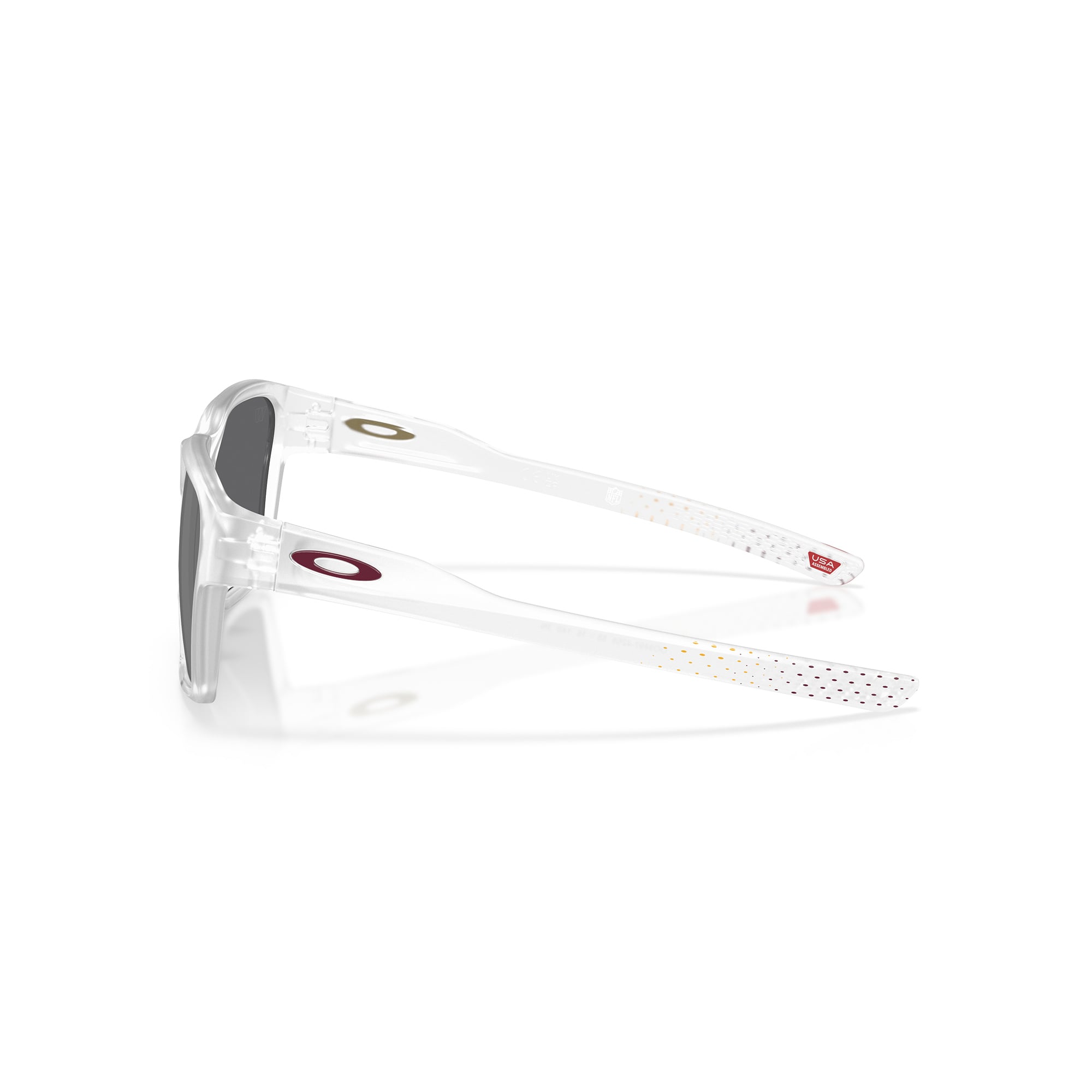 Lunettes de soleil unisexes Oakley Washington Commanders Briza Matte Clear avec verres polarisés Prizm Black