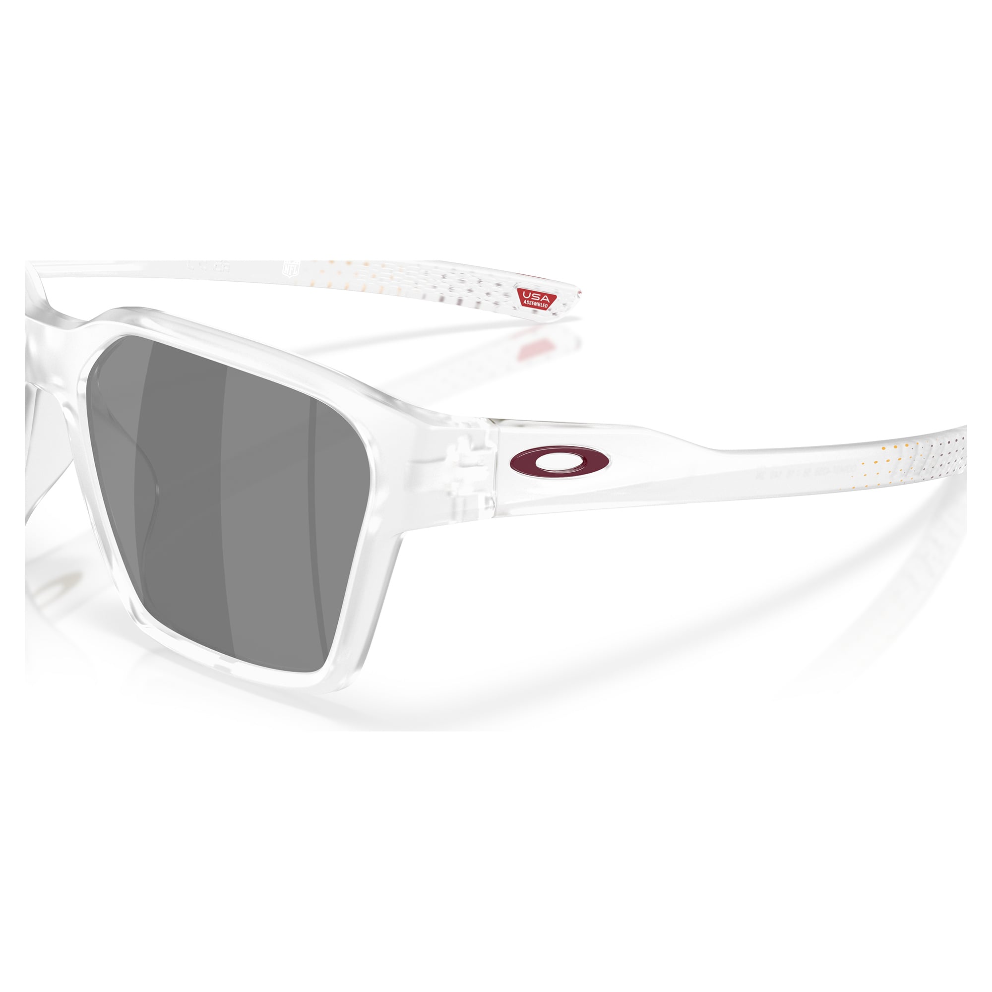 Lunettes de soleil unisexes Oakley Washington Commanders Briza Matte Clear avec verres polarisés Prizm Black