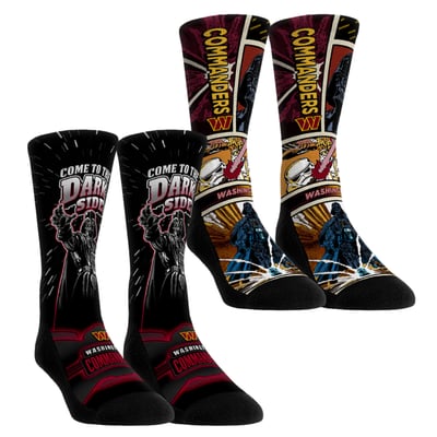  Washington Commanders Rock Em Unisex Star Wars Empire Two-Pack Crew Socks - Maroon