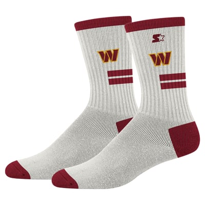  Washington Commanders Starter Unisex Premiere Cushioned Crew Socks - Cream